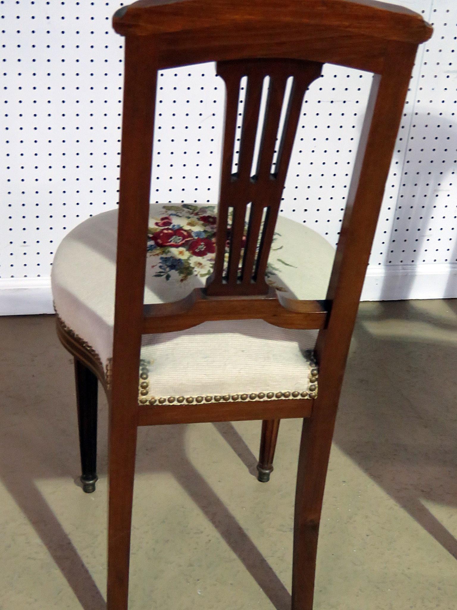 Paar Sessel ohne Armlehne im Directoire-Stil (Wandteppich) im Angebot