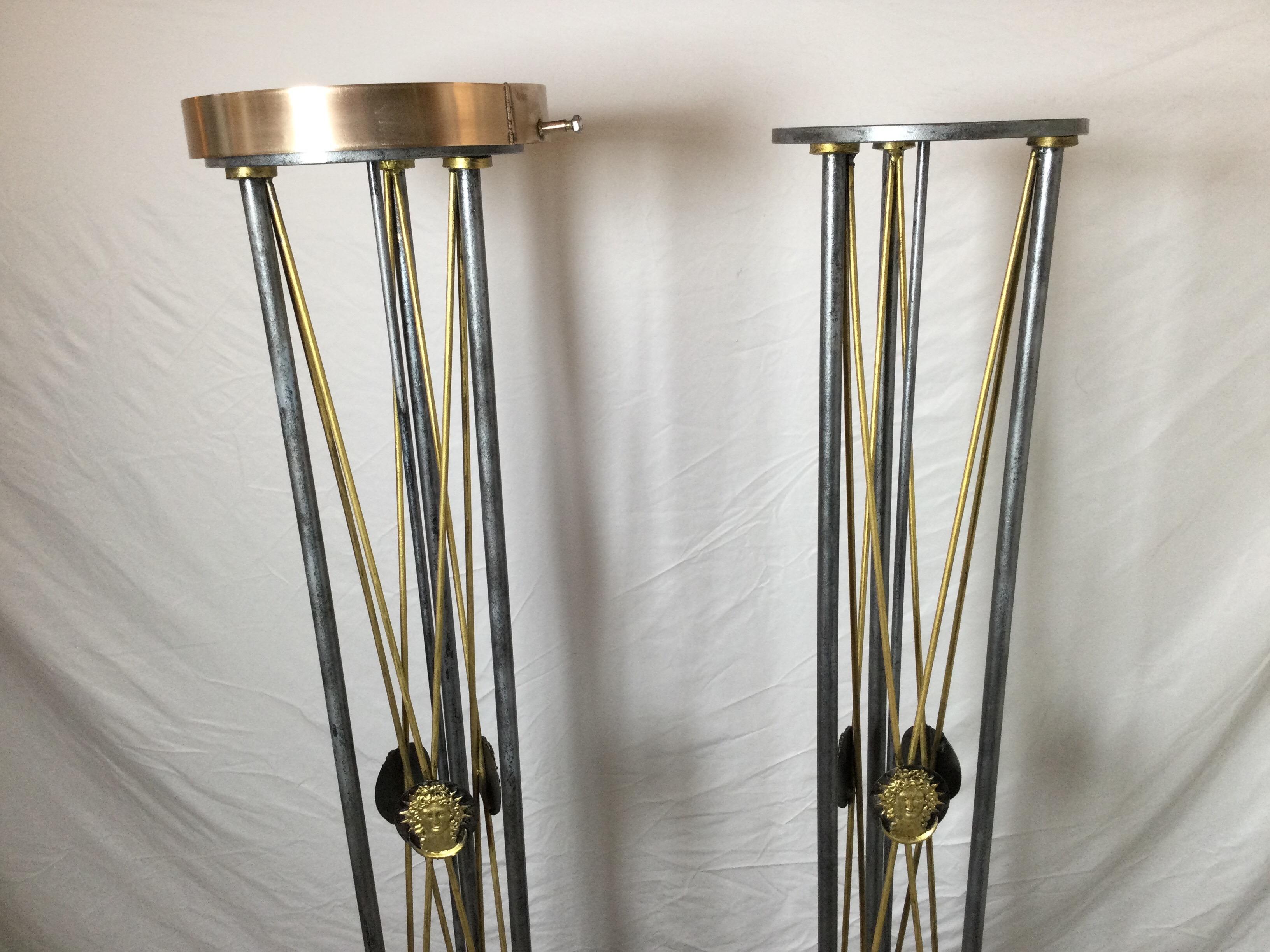 Pair of Directoire' Style Tall Pedestal Stands For Sale 3