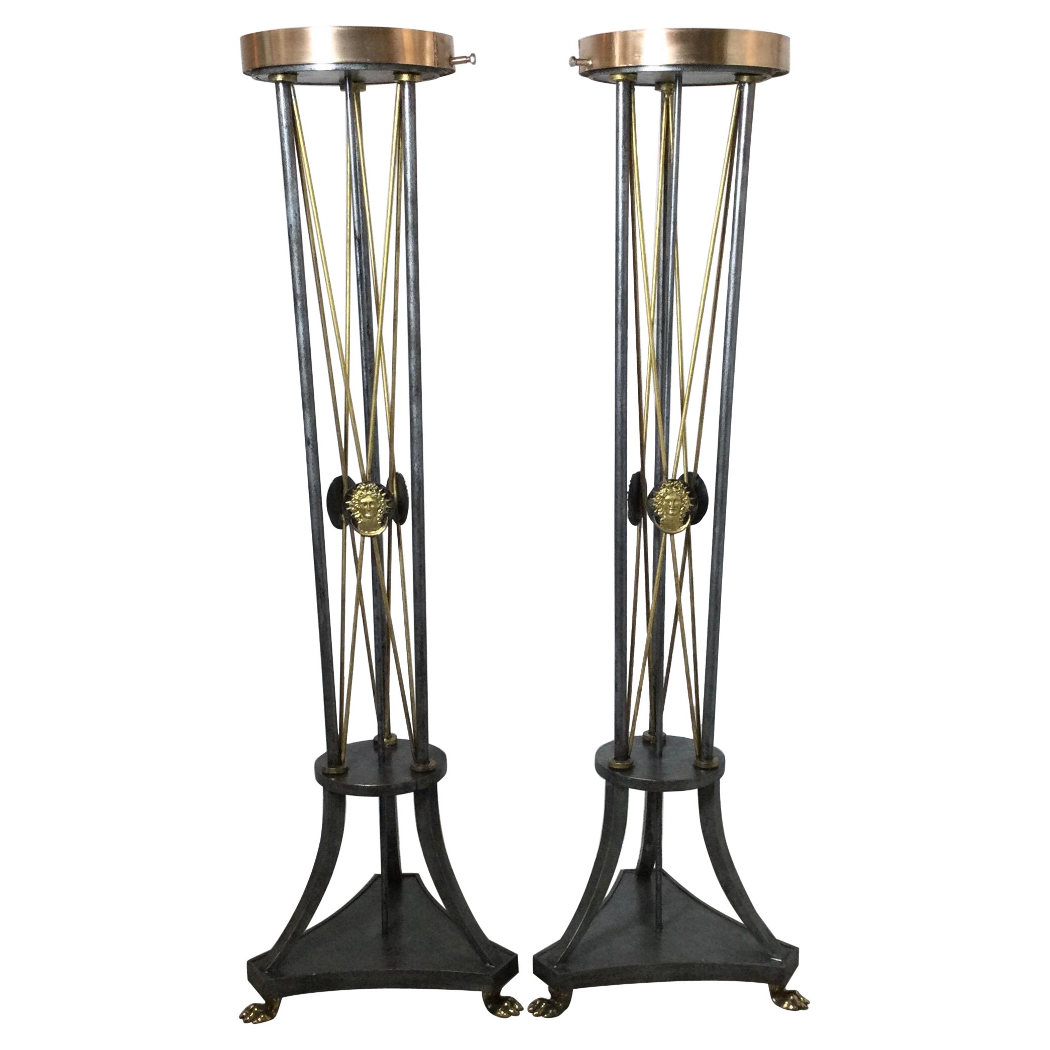 Paar hohe Sockel im Directoire'-Stil im Angebot