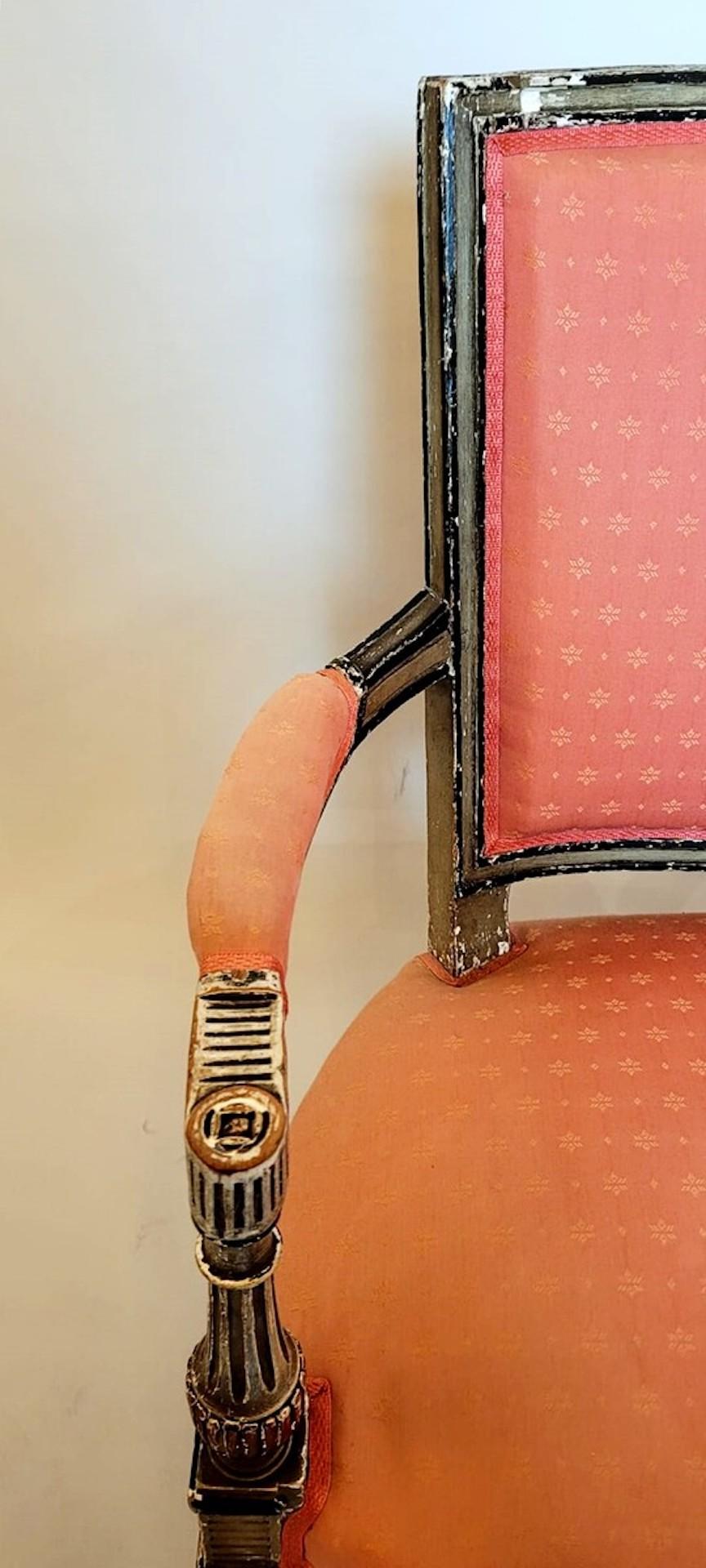 Fin du XVIIIe siècle Paire de fauteuils directoriaux - Patina In Green Tones en vente