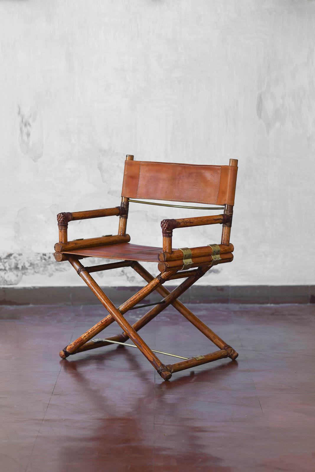 Italian Pair Of Director’s Chairs By Elinor And John Mc Guire For Lyda Levi