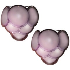 Pair of Disc Sconces by Vistosi, Murano, 1970s