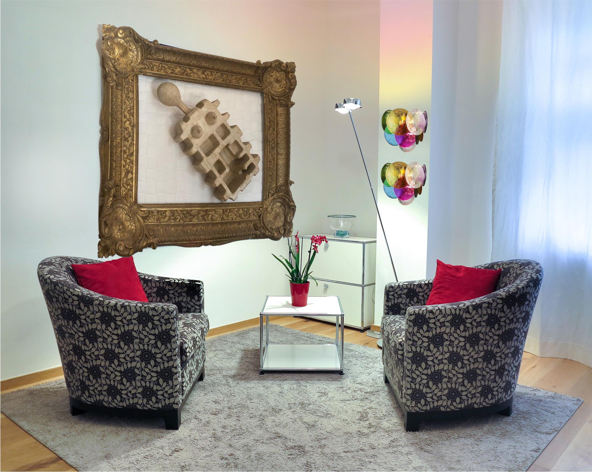 Set of Four Disc Sconces Multi-Color, Murano, 1970s In Excellent Condition For Sale In Budapest, HU