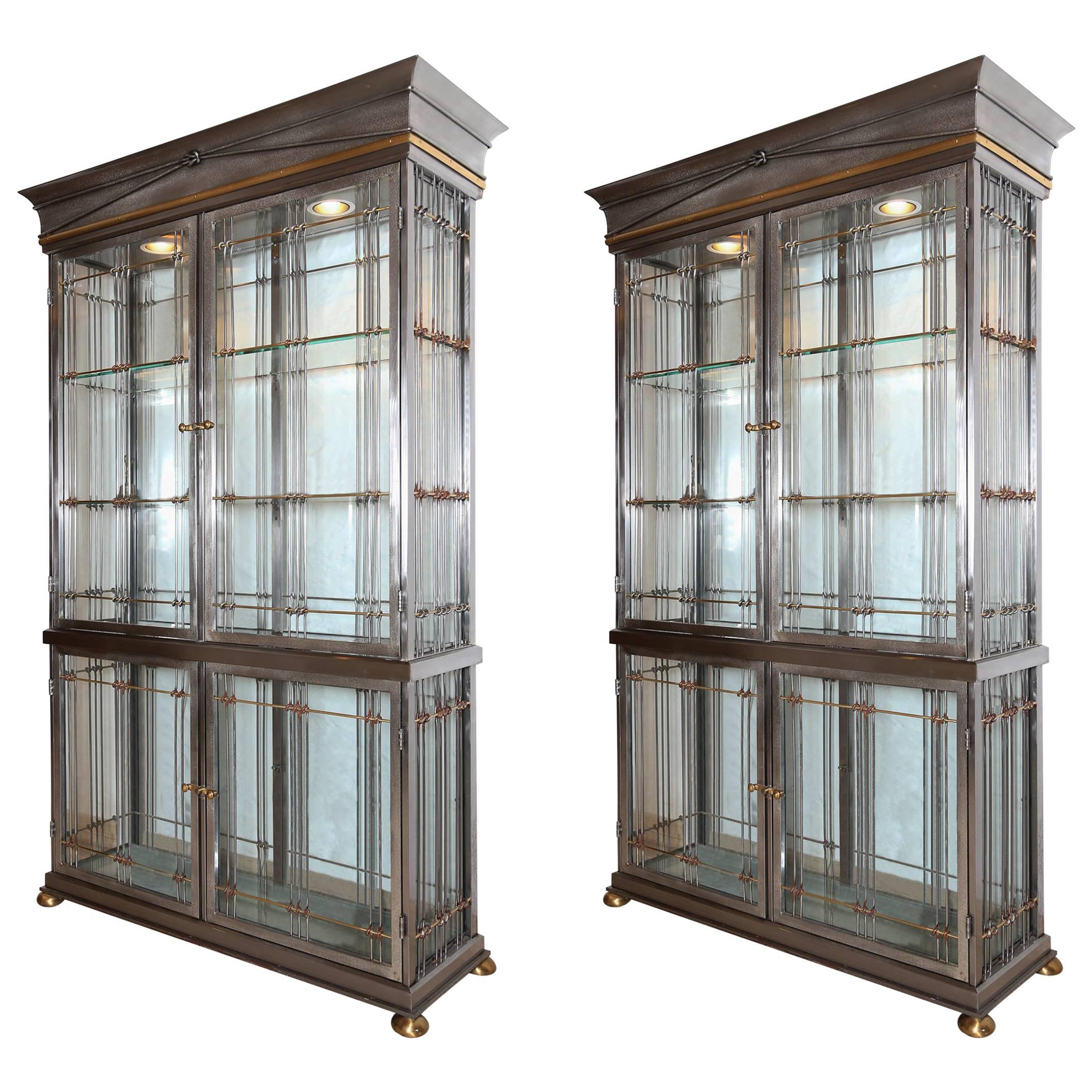 Pair of Display Cabinets by Maison Jansen