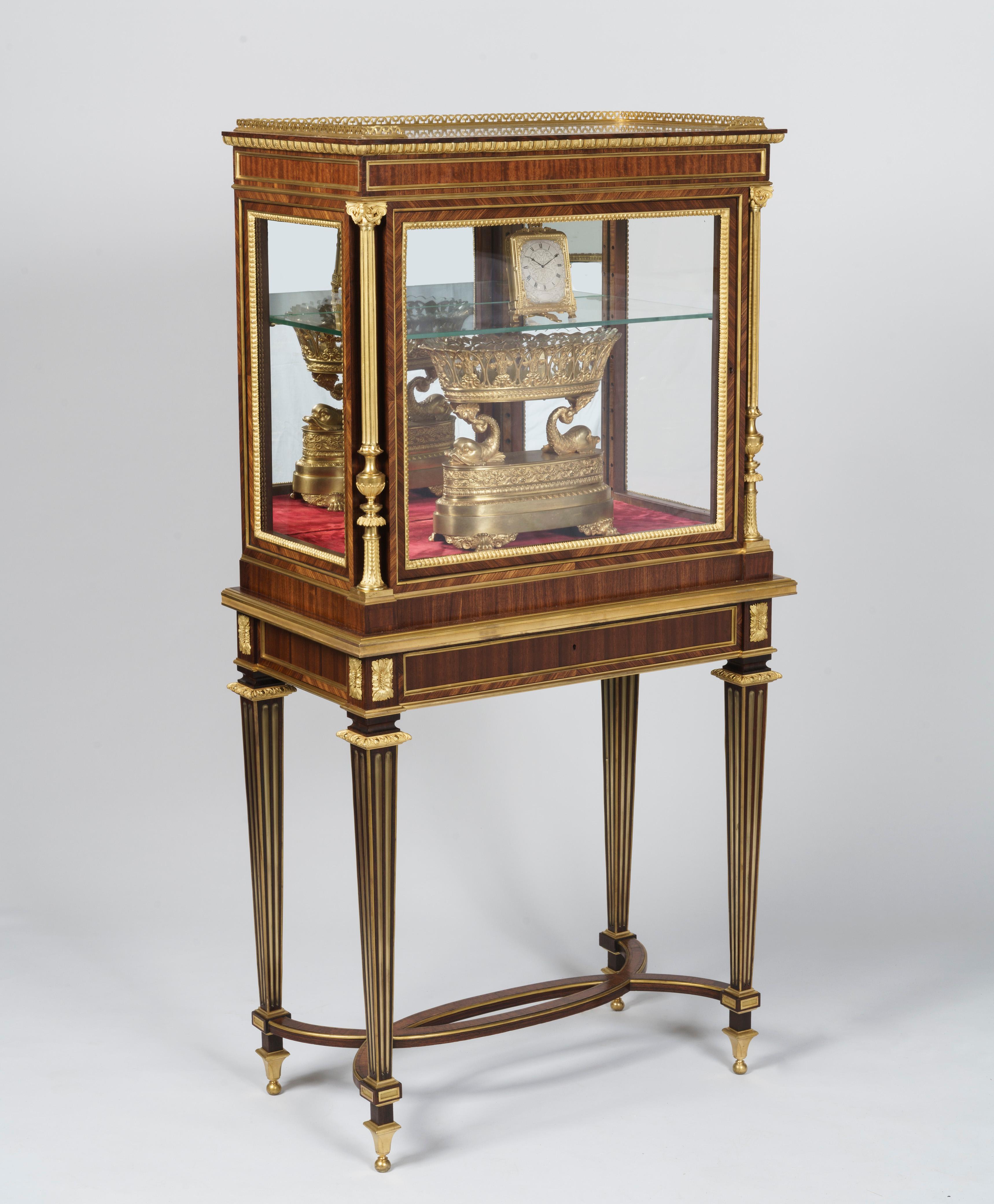 French Pair of Display Cabinets in the Louis XVI Style For Sale