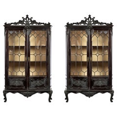 PAIR OF DISPLAY CABINETS Portuguese, early 20th century