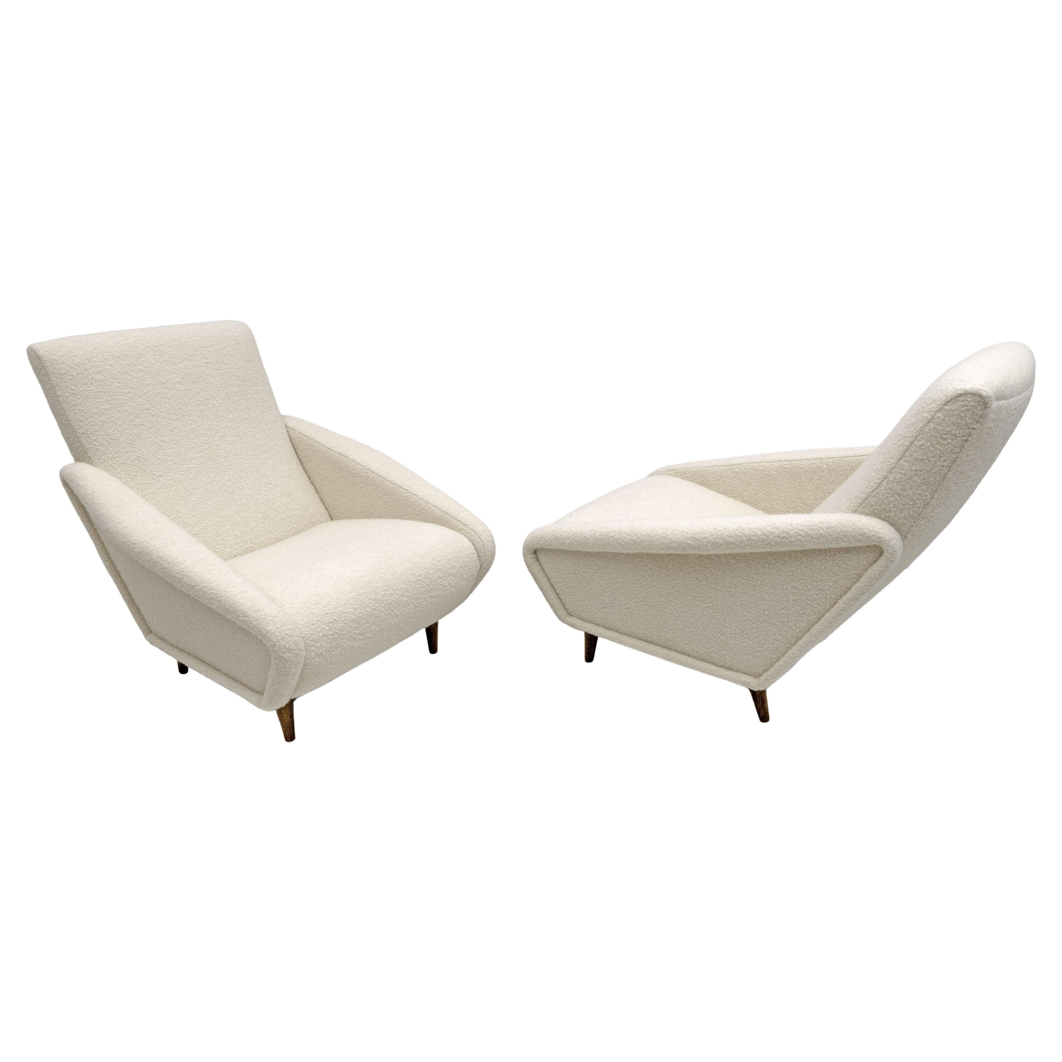 Pair of Mid-Century Modern Italian Armchairs Distex 807 by Gio Ponti