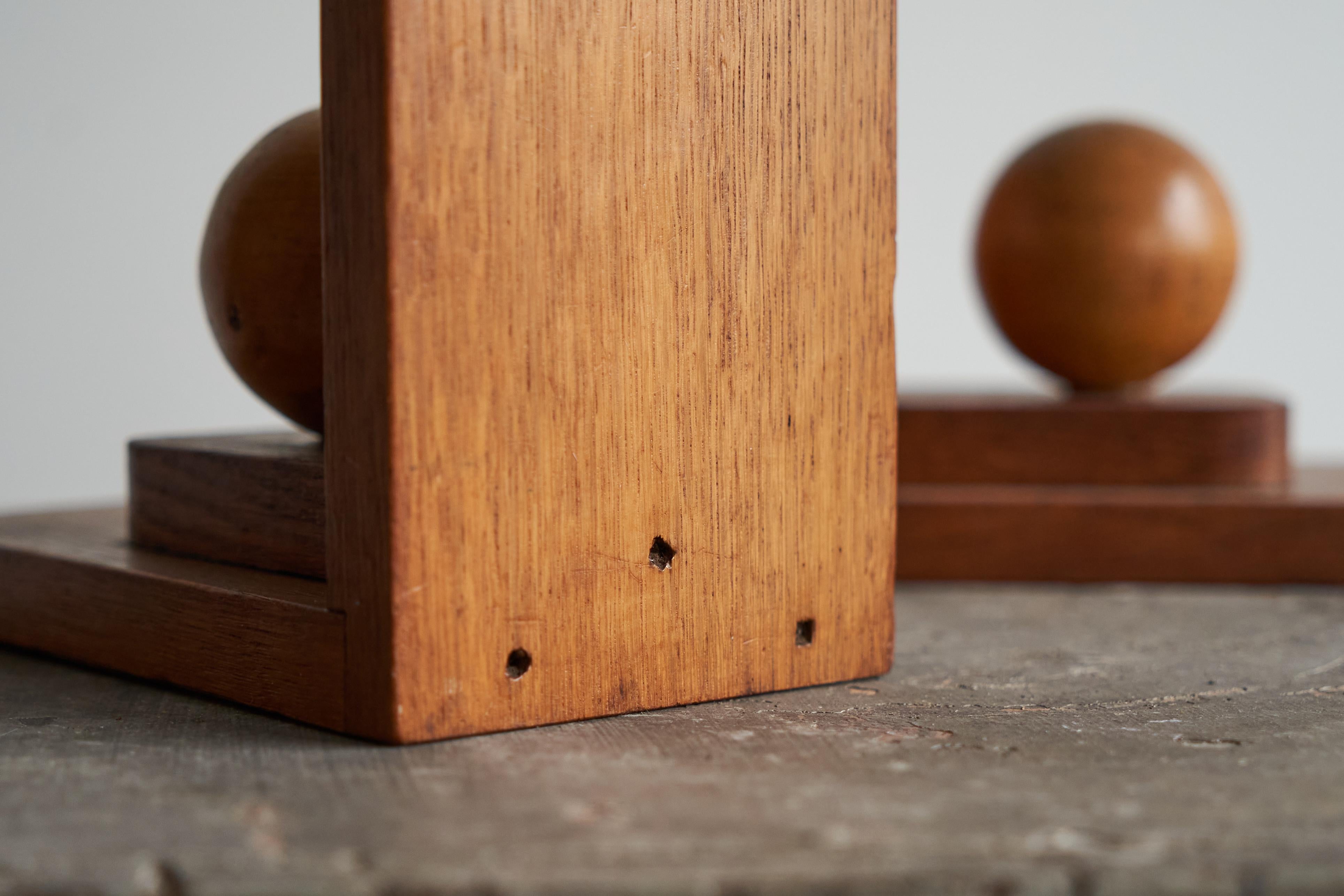 Bois Paire de serre-livres Art Déco en Wood 1930 en vente