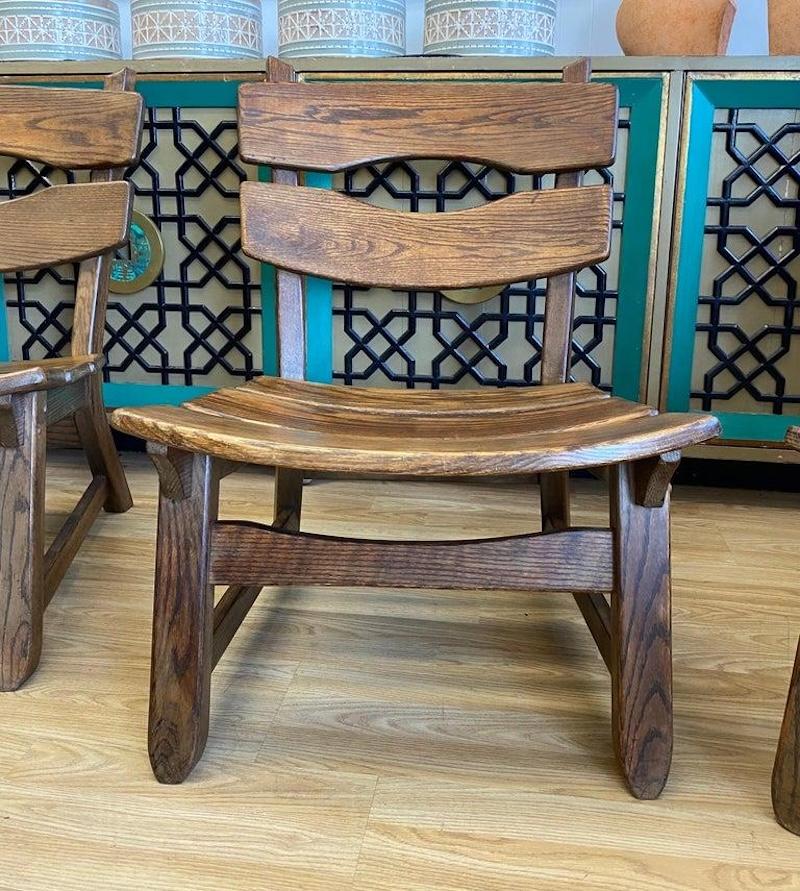 Pareja de sillas de salón con chimenea Brutalistas Dittmann & Co, Años 60, Países Bajos en Bueno estado para la venta en San Antonio, TX