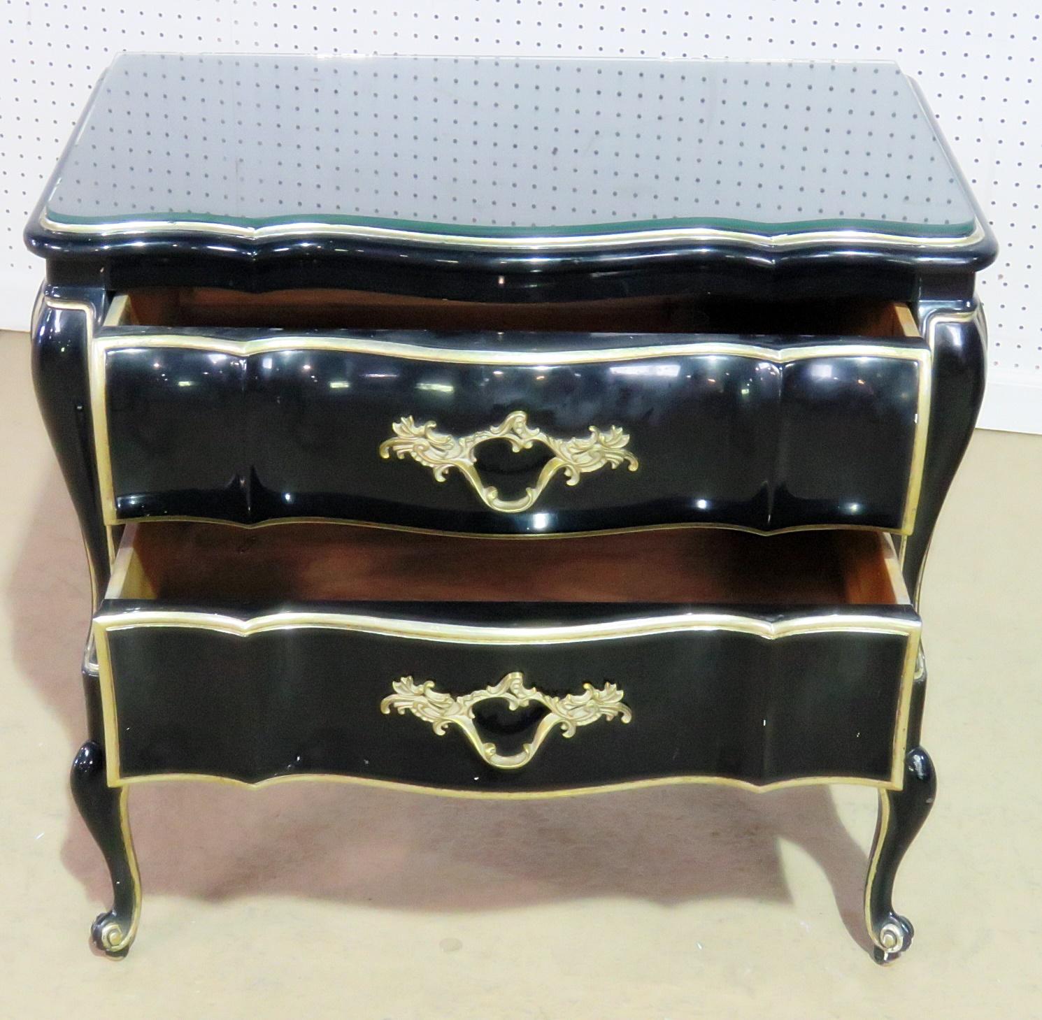 Ebonized Pair of Dixon Powdermaker Nightstands