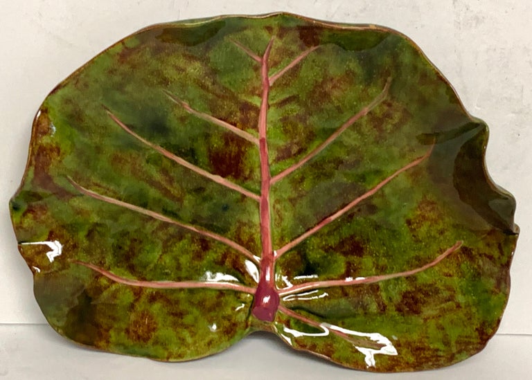 Pair of Dodie Thayer Special Order Lettuce Plates for Au Bon Gout at 1stDibs