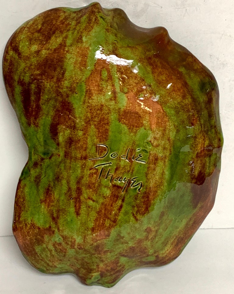 Pair of Dodie Thayer Special Order Lettuce Plates for Au Bon Gout at