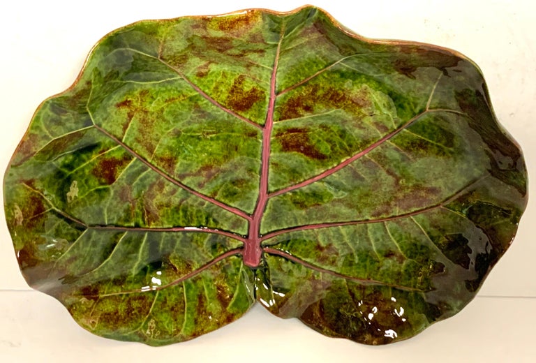 Pair of Dodie Thayer Special Order Lettuce Plates for Au Bon Gout at