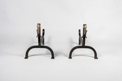 Pair of "Dog" Andirons by Edouard Schenck