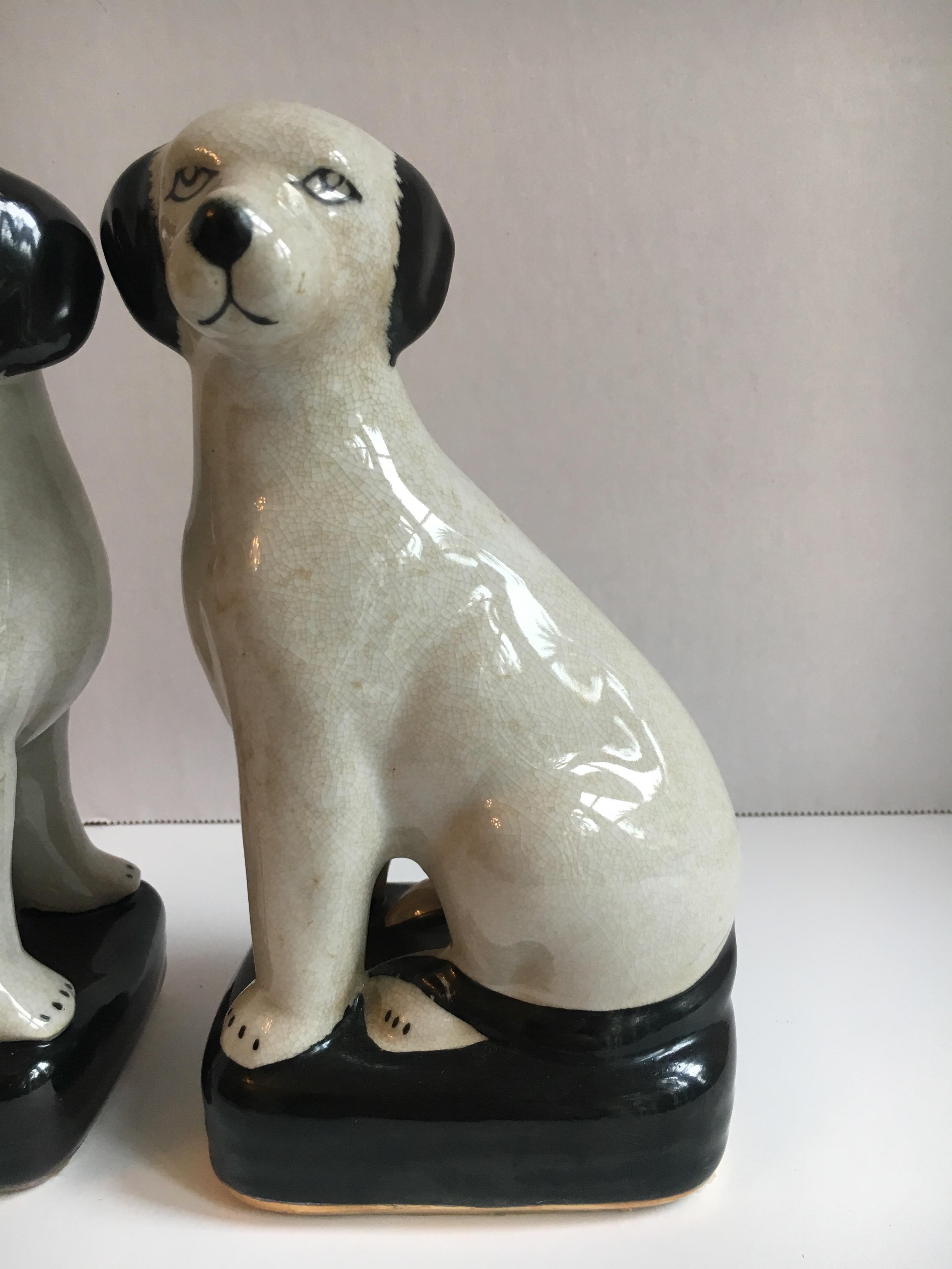 ceramic dog bookends