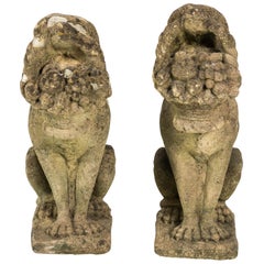 Pair of Dog Garden Ornaments