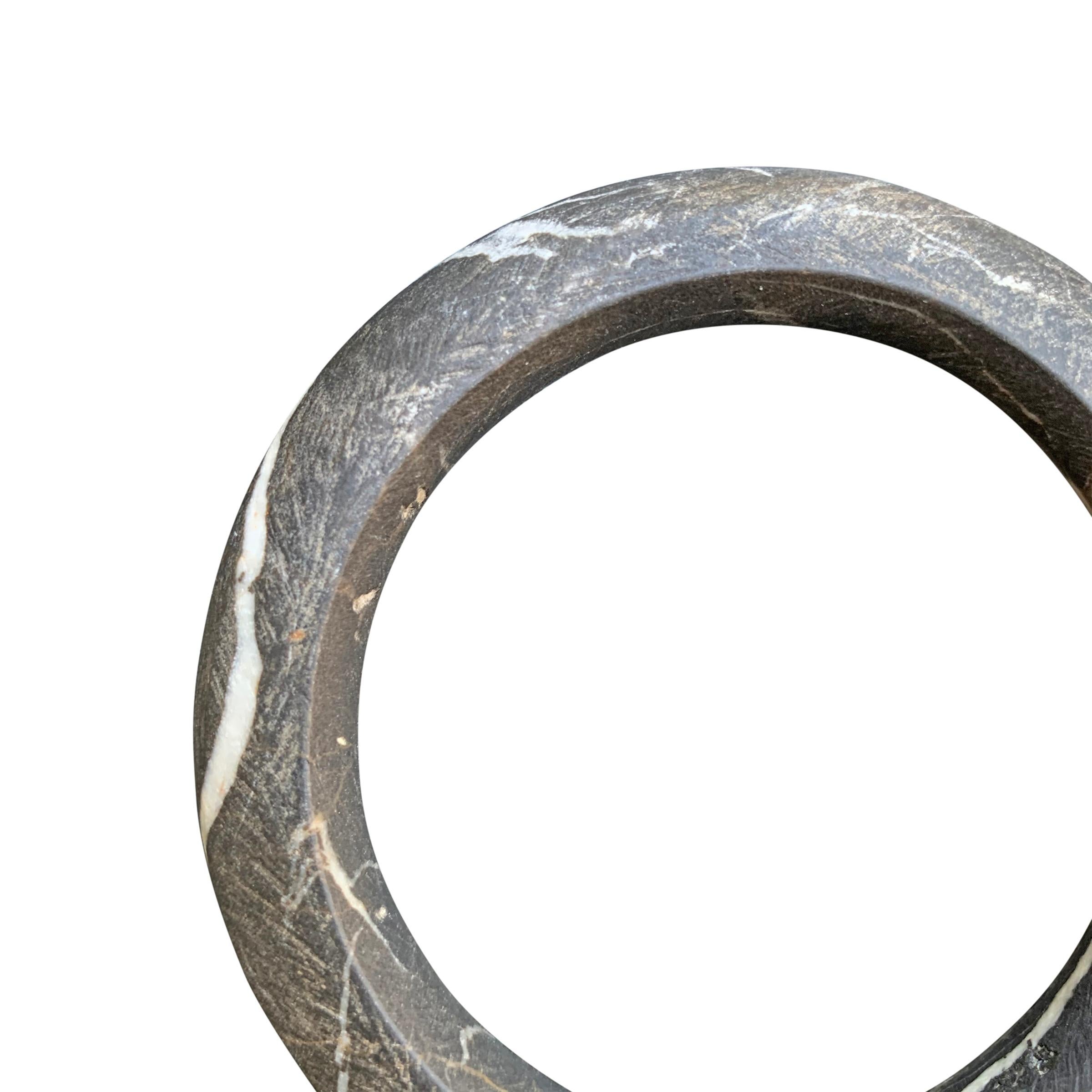 Pair of Dogon Stone Bracelets on Stands 5