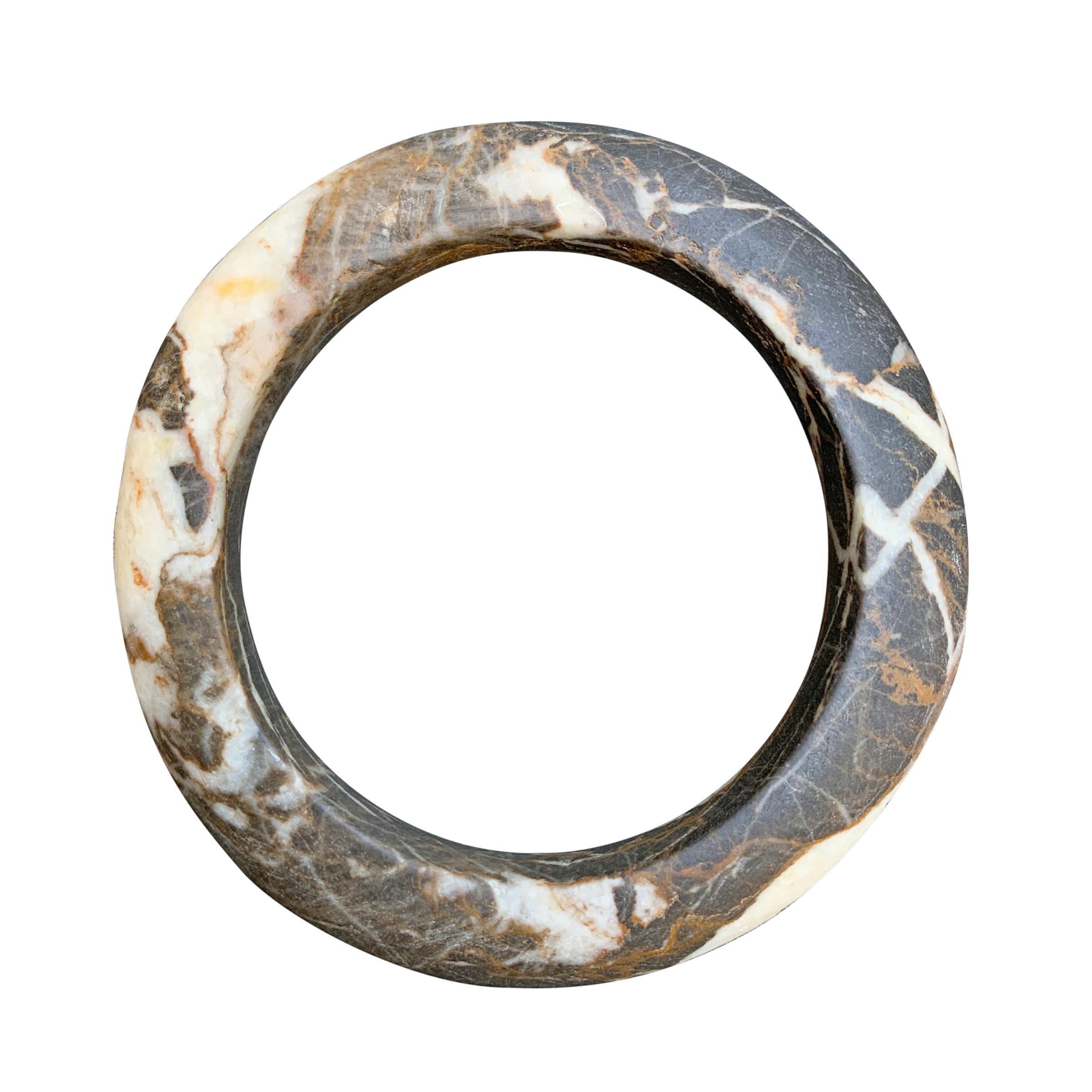 18th Century and Earlier Pair of Dogon Stone Bracelets on Stands