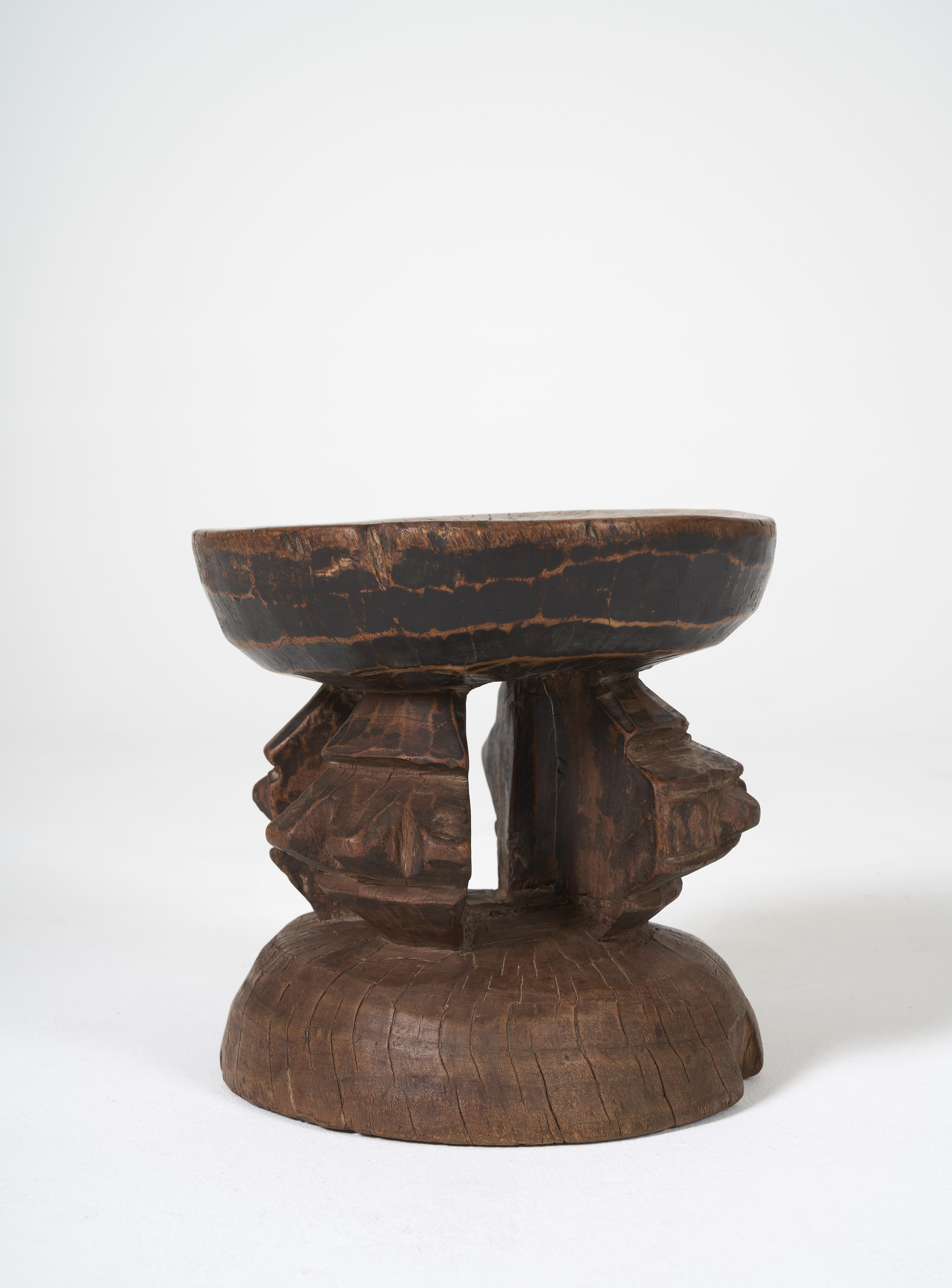 Brutalist Pair of Dogon Stools from Mali 