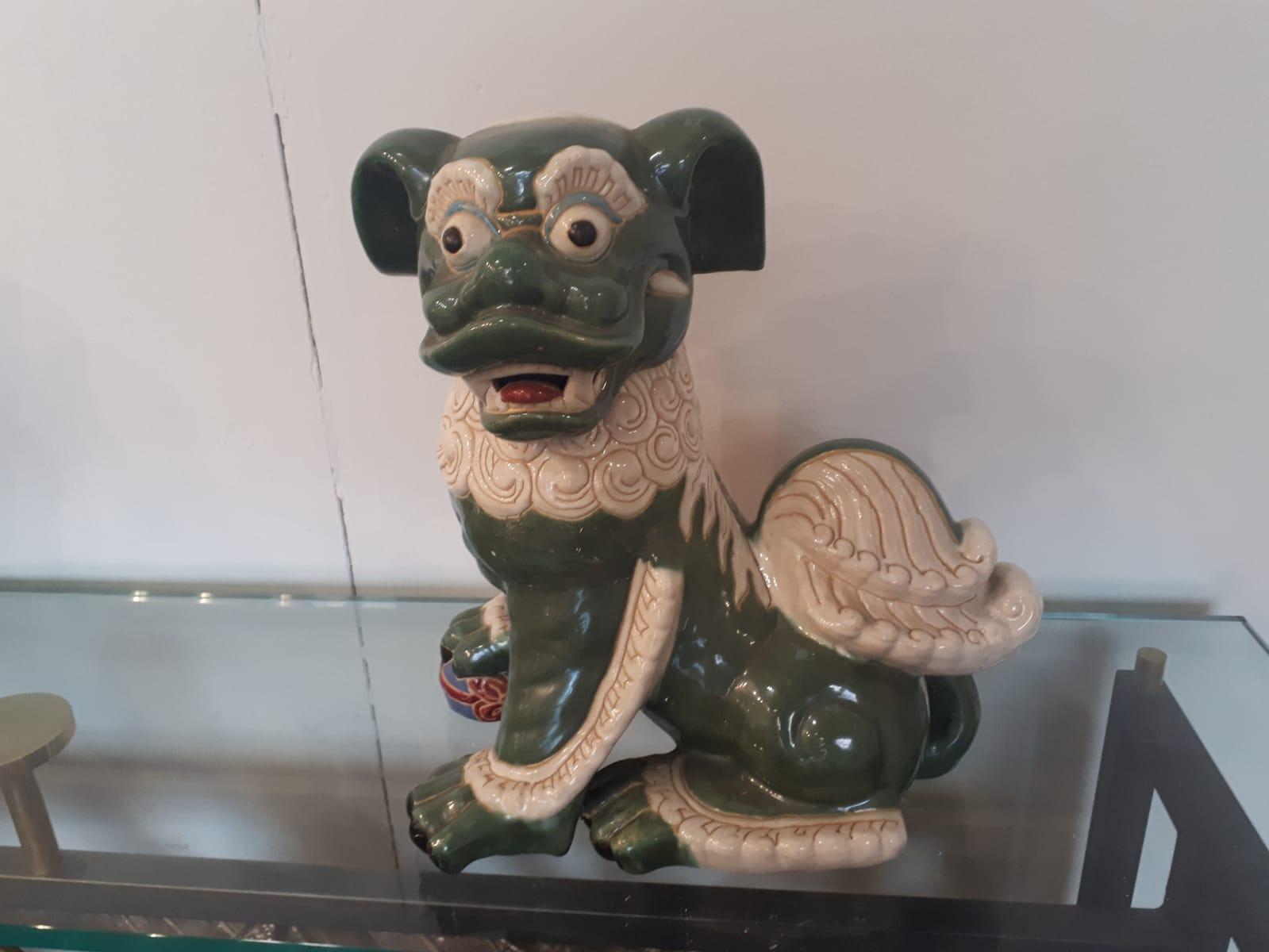 Pair of Dogs Sculpture, Ceramic, Italy, circa 1950 For Sale 3