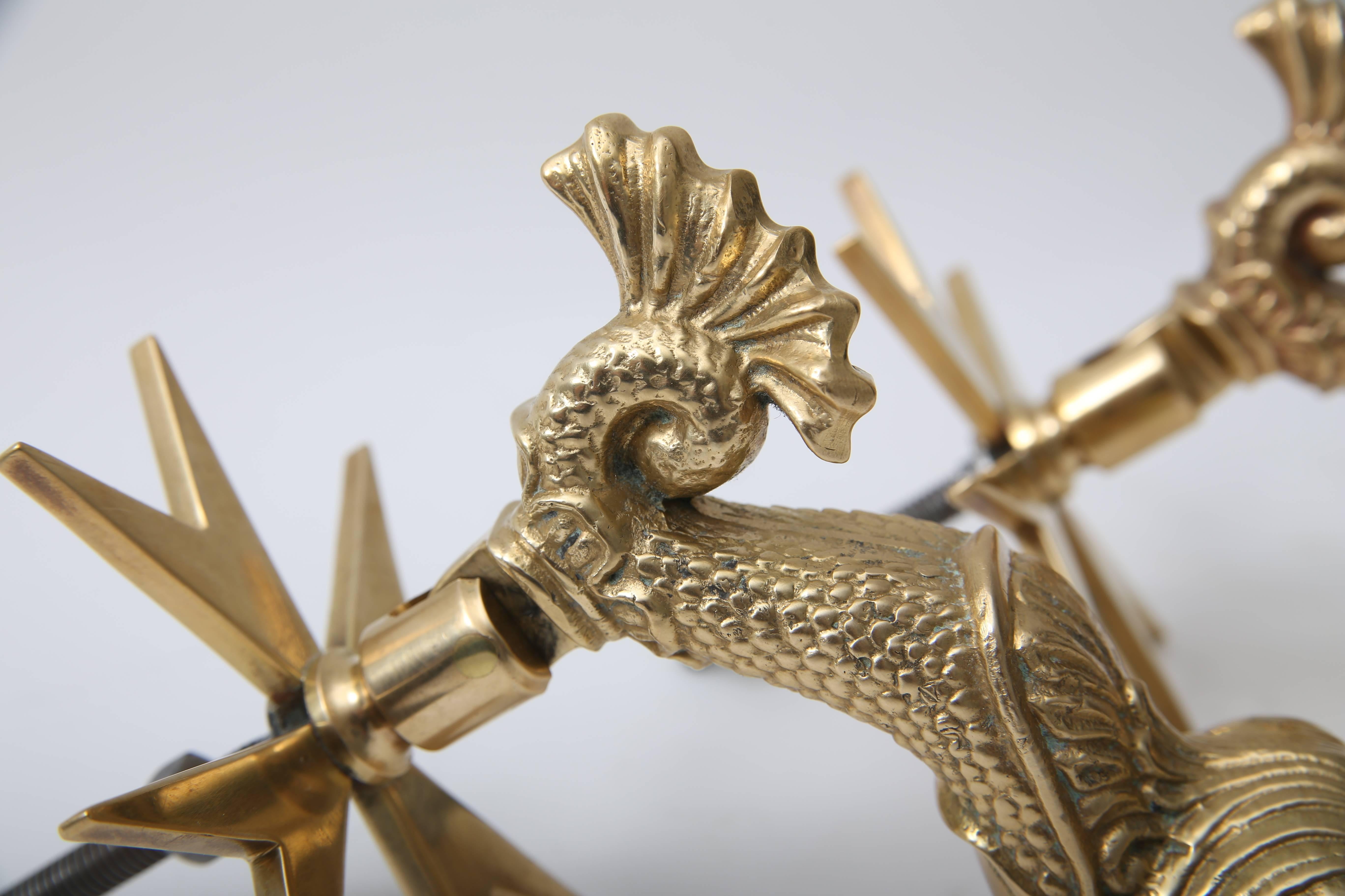 Neoclassical Revival Pair of Dolphin-Form Door Knockers
