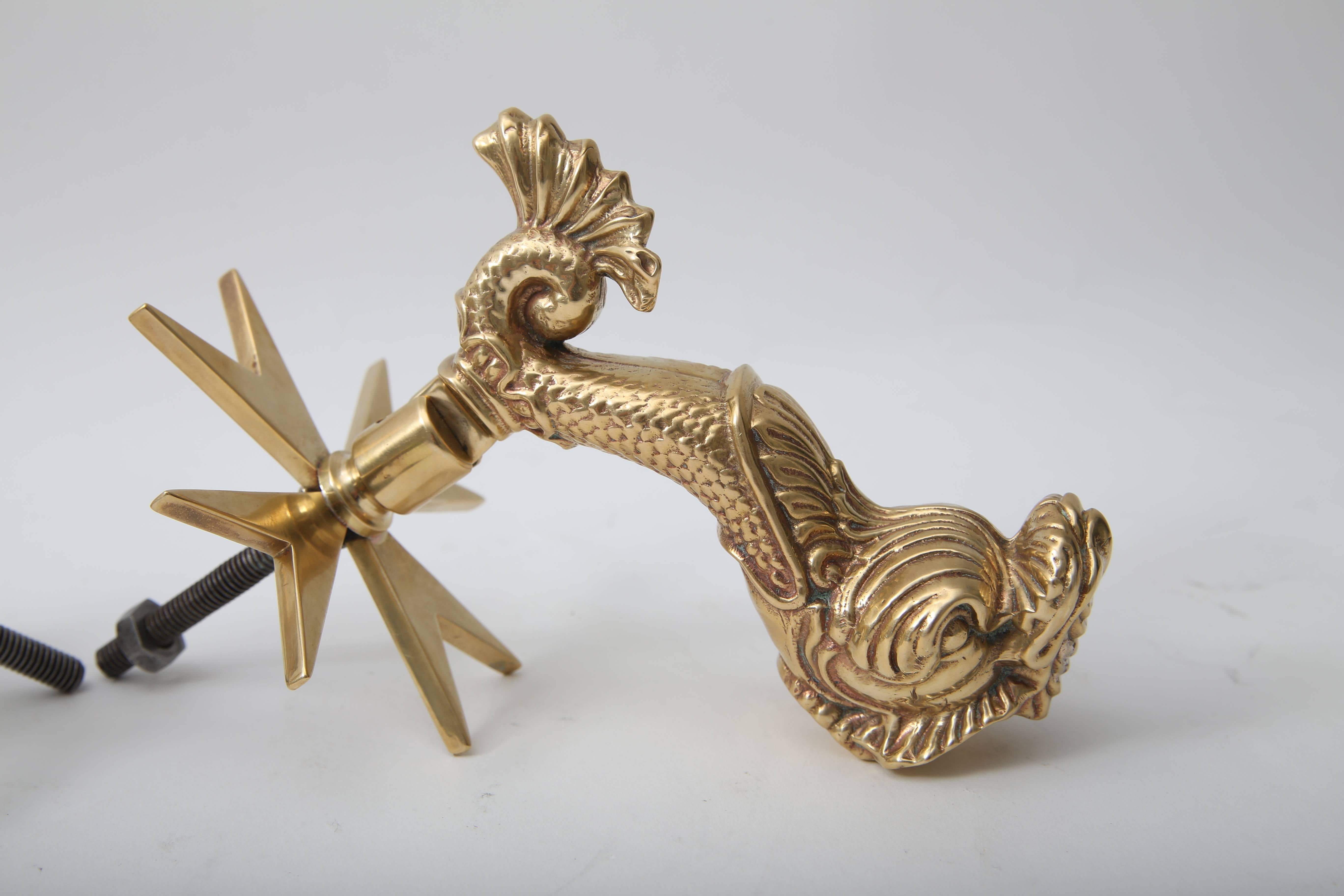 Pair of Dolphin-Form Door Knockers In Good Condition In West Palm Beach, FL