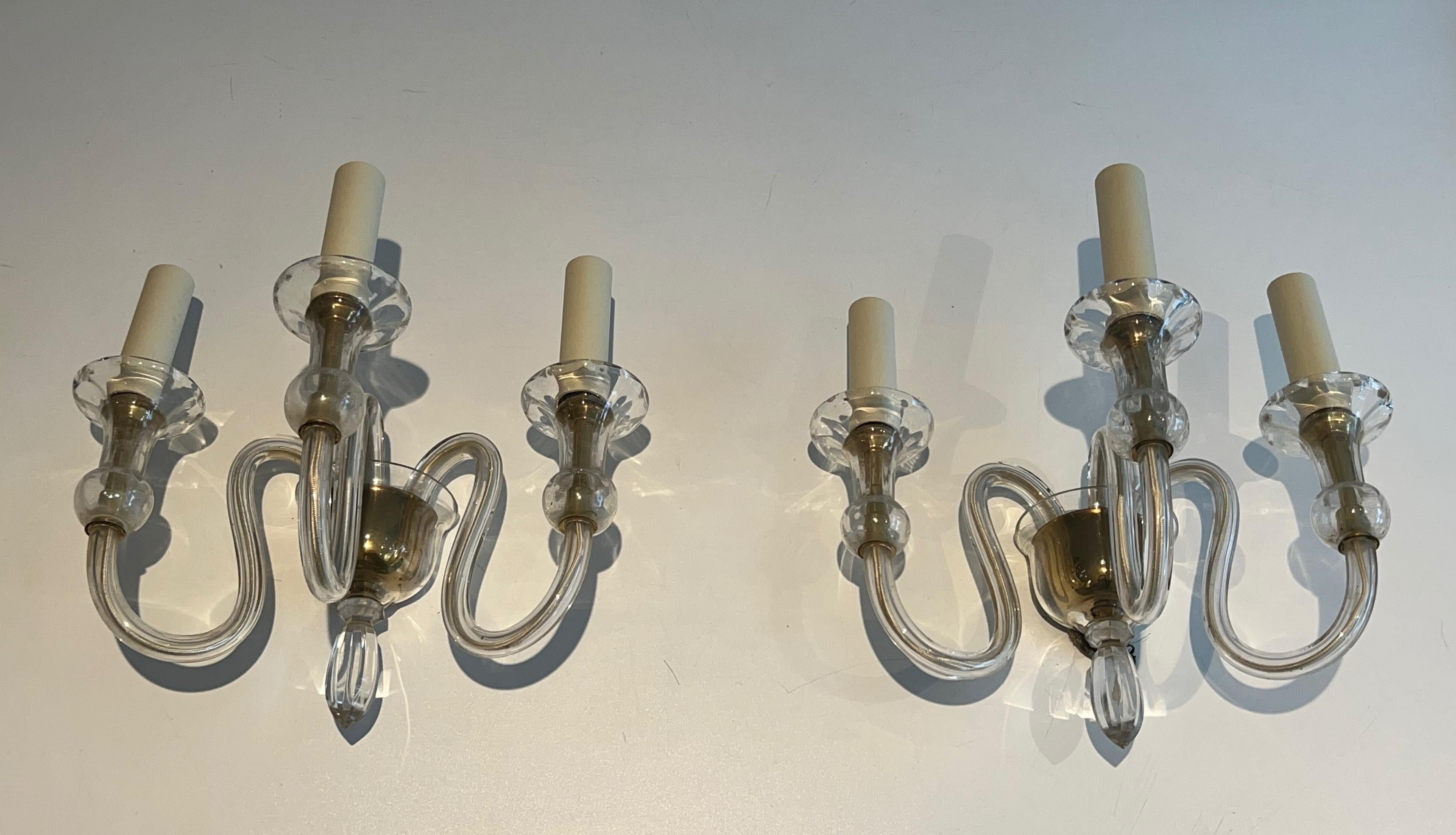 Pair of Dolphin Wall Sconces by Maison Jansen For Sale 5