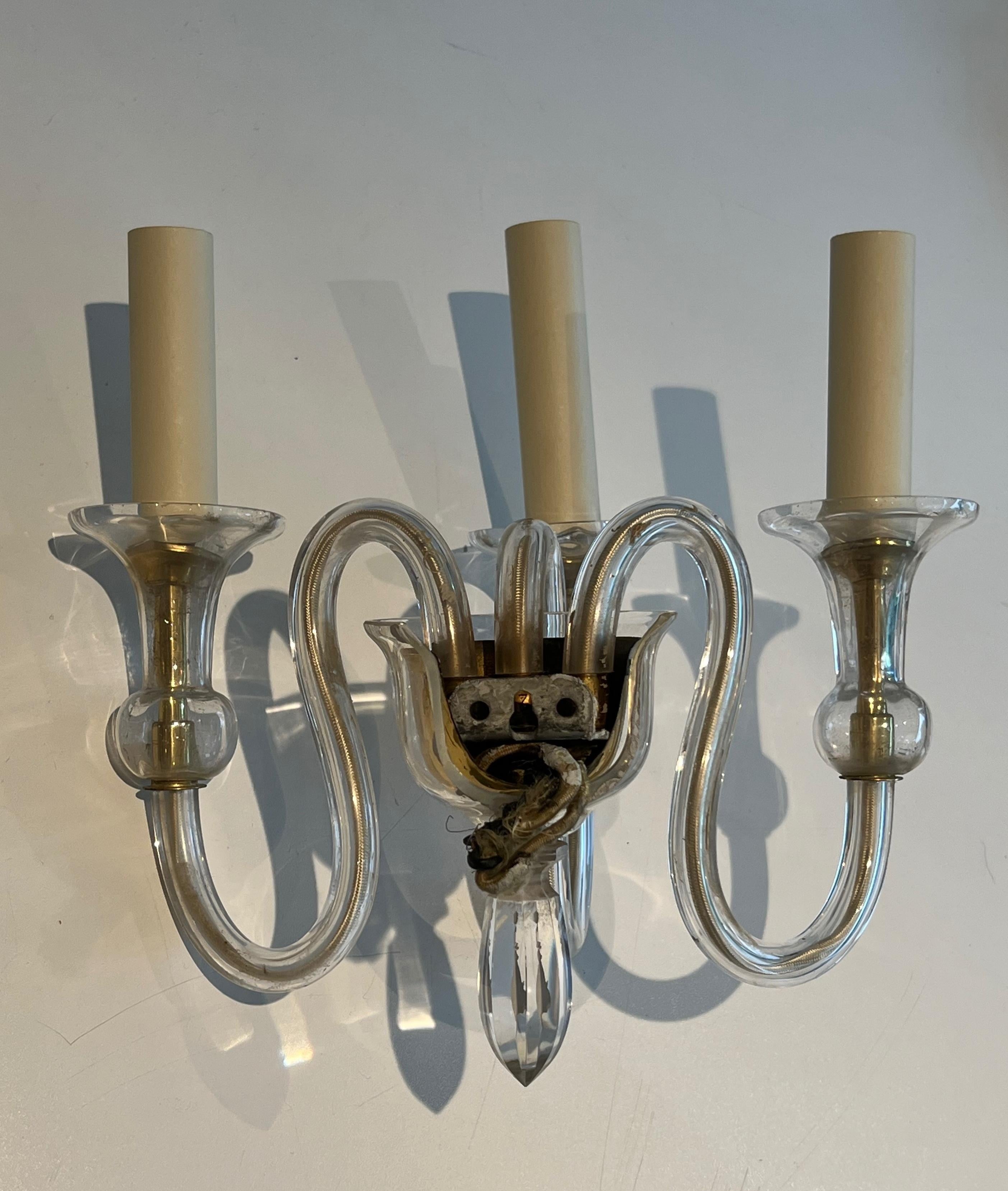 Pair of Dolphin Wall Sconces by Maison Jansen For Sale 9