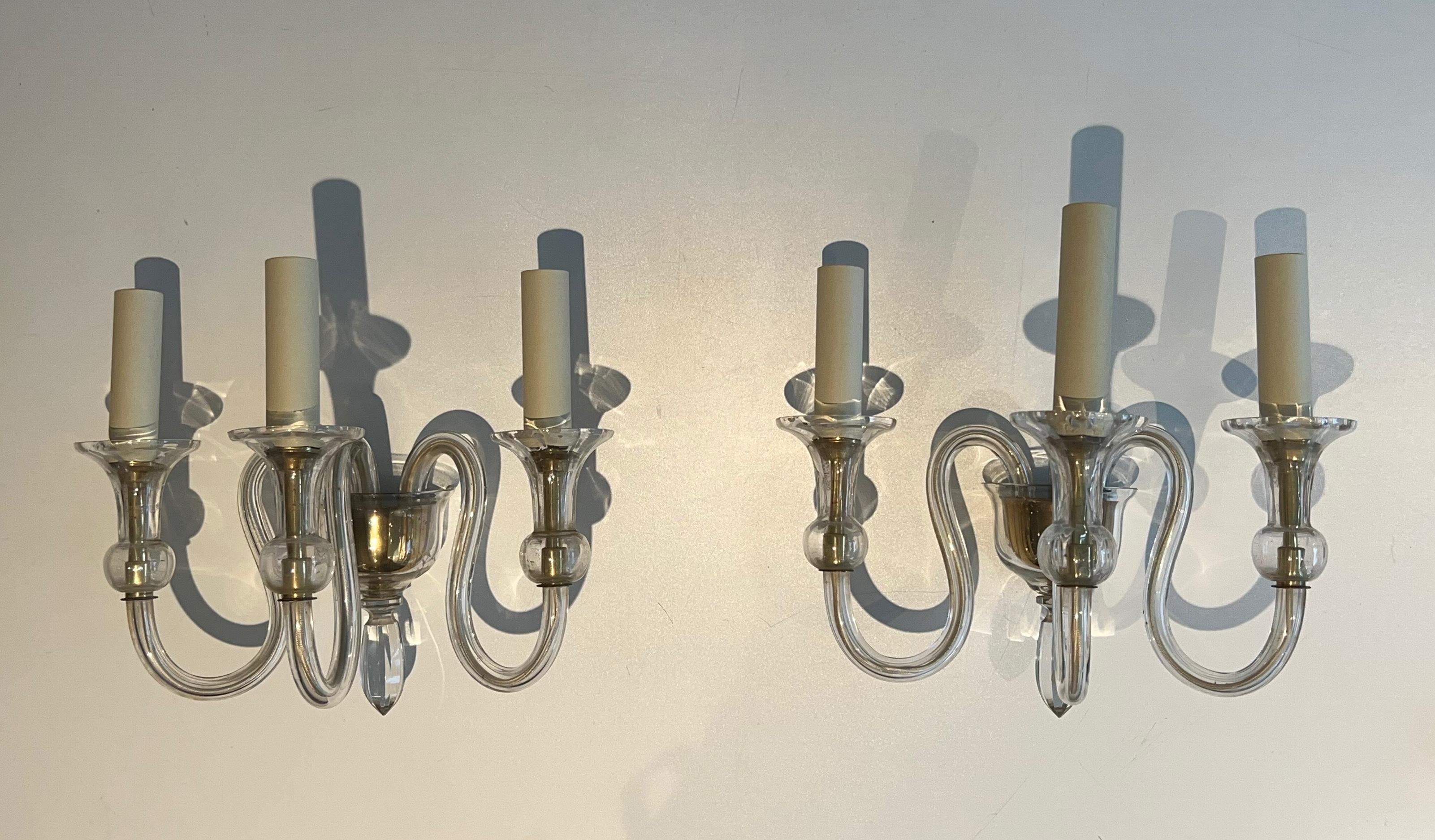 Pair of Dolphin Wall Sconces by Maison Jansen For Sale 11