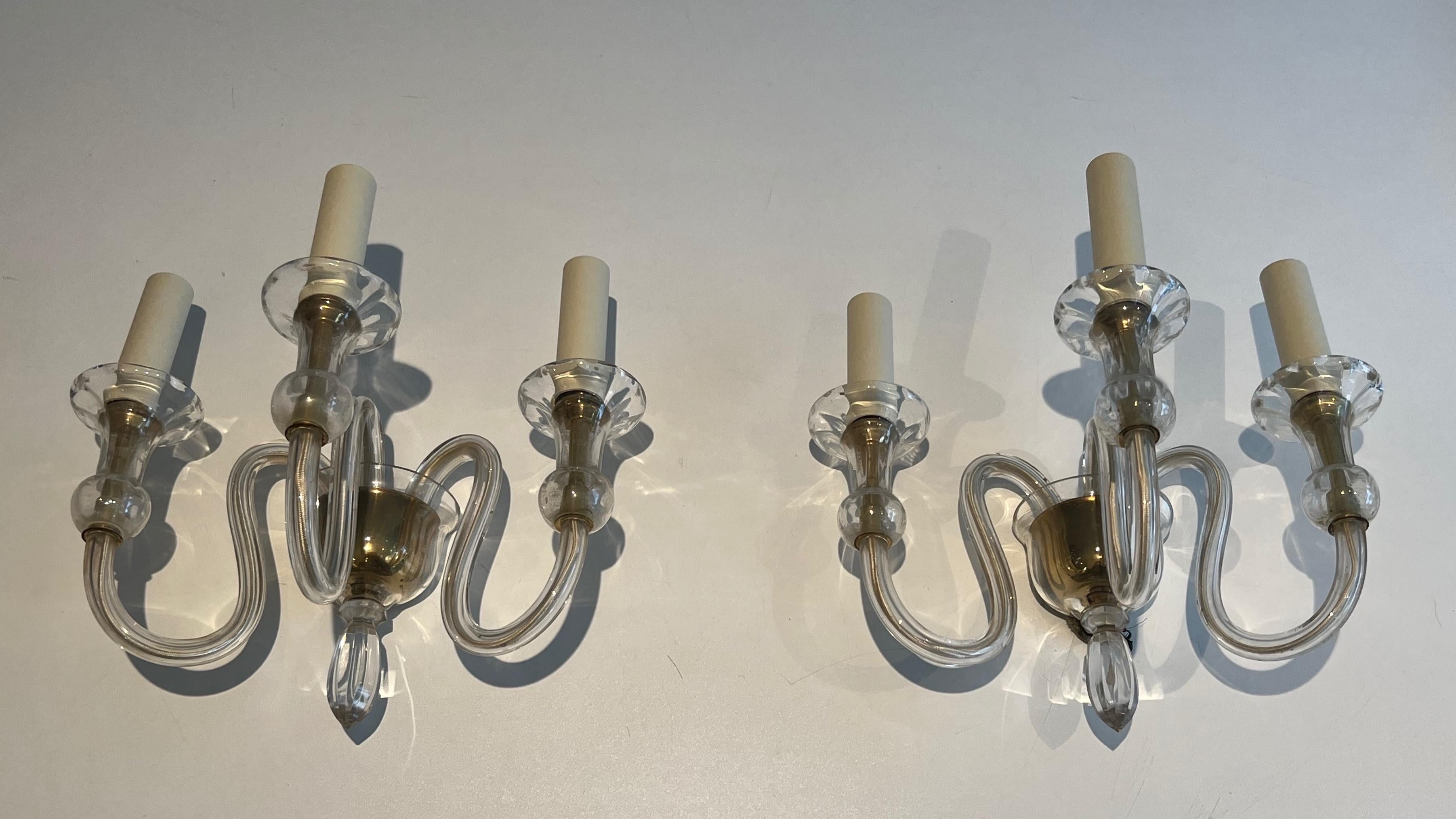 Pair of Dolphin Wall Sconces by Maison Jansen For Sale 12