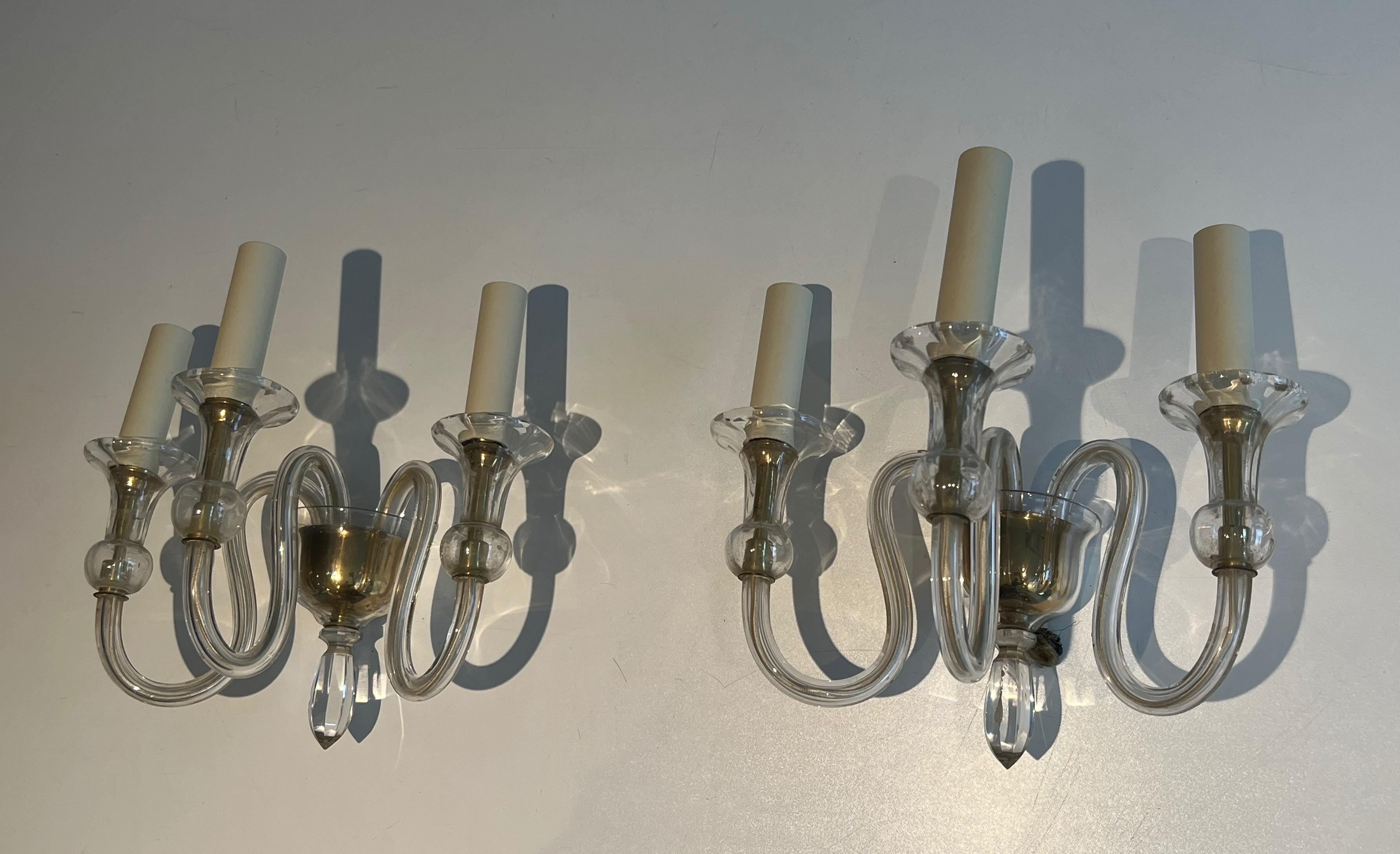 Pair of Dolphin Wall Sconces by Maison Jansen For Sale 13