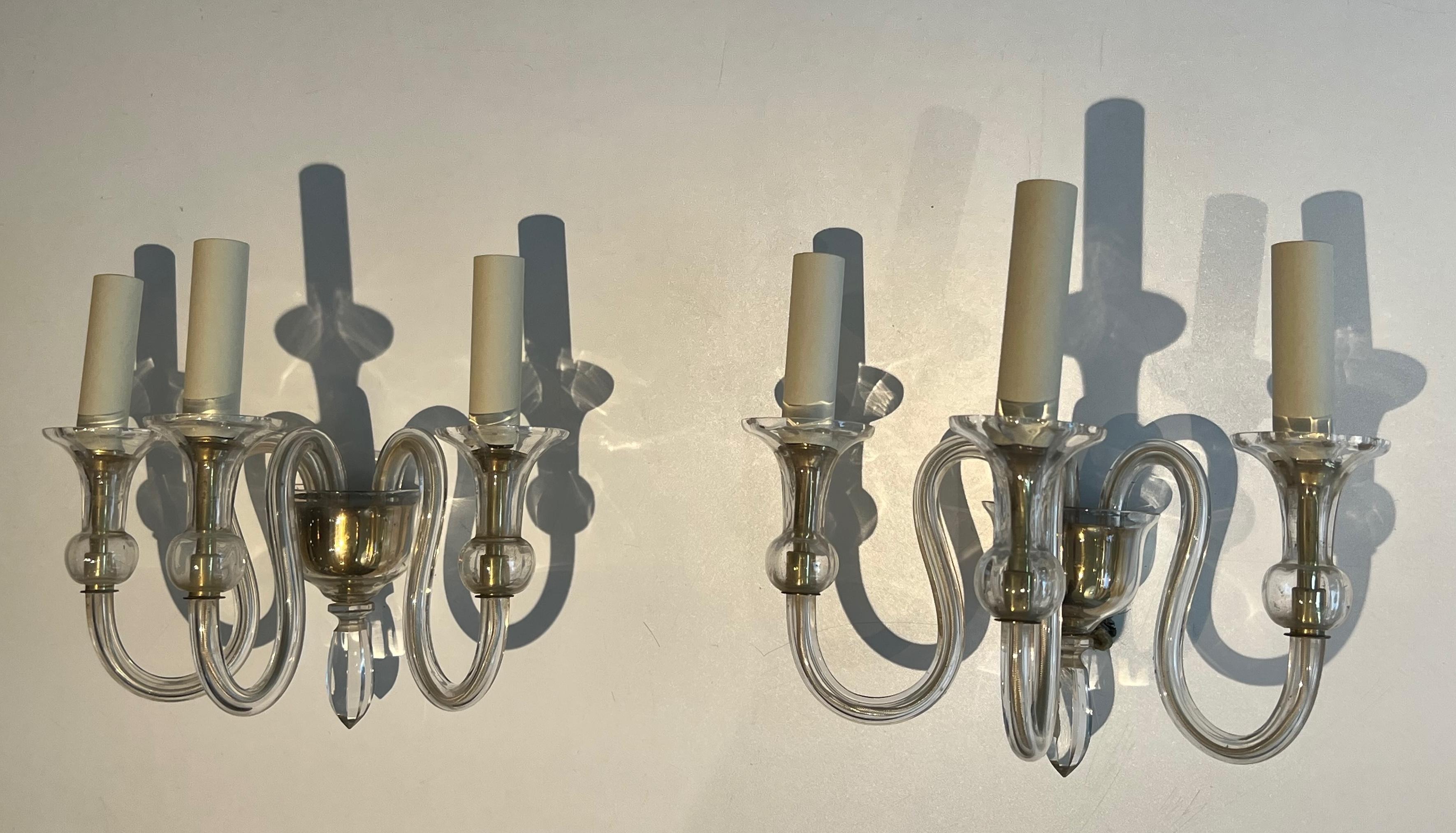 Louis XVI Pair of Dolphin Wall Sconces by Maison Jansen For Sale