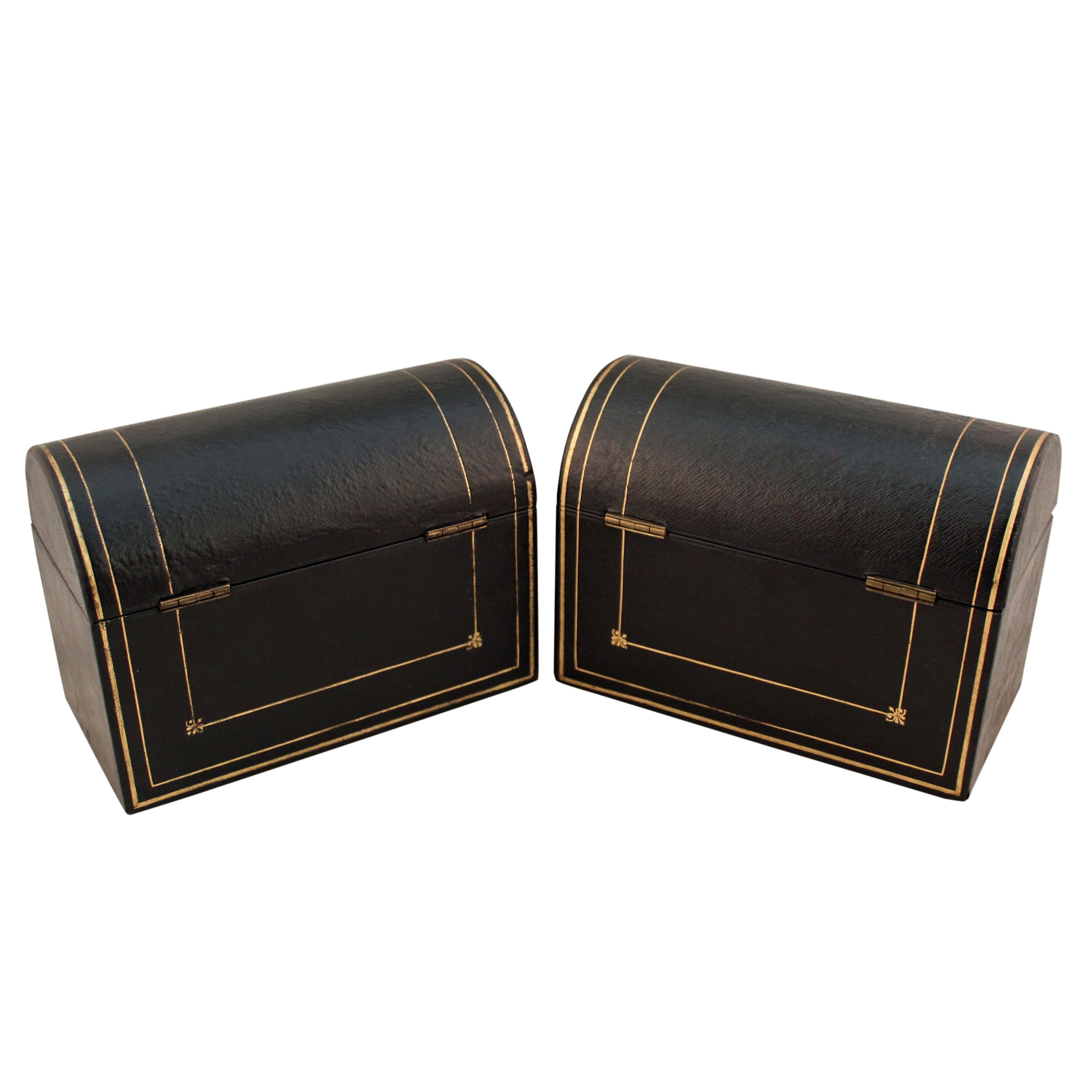 Pair of Dome Top Stationery Boxes For Sale 1