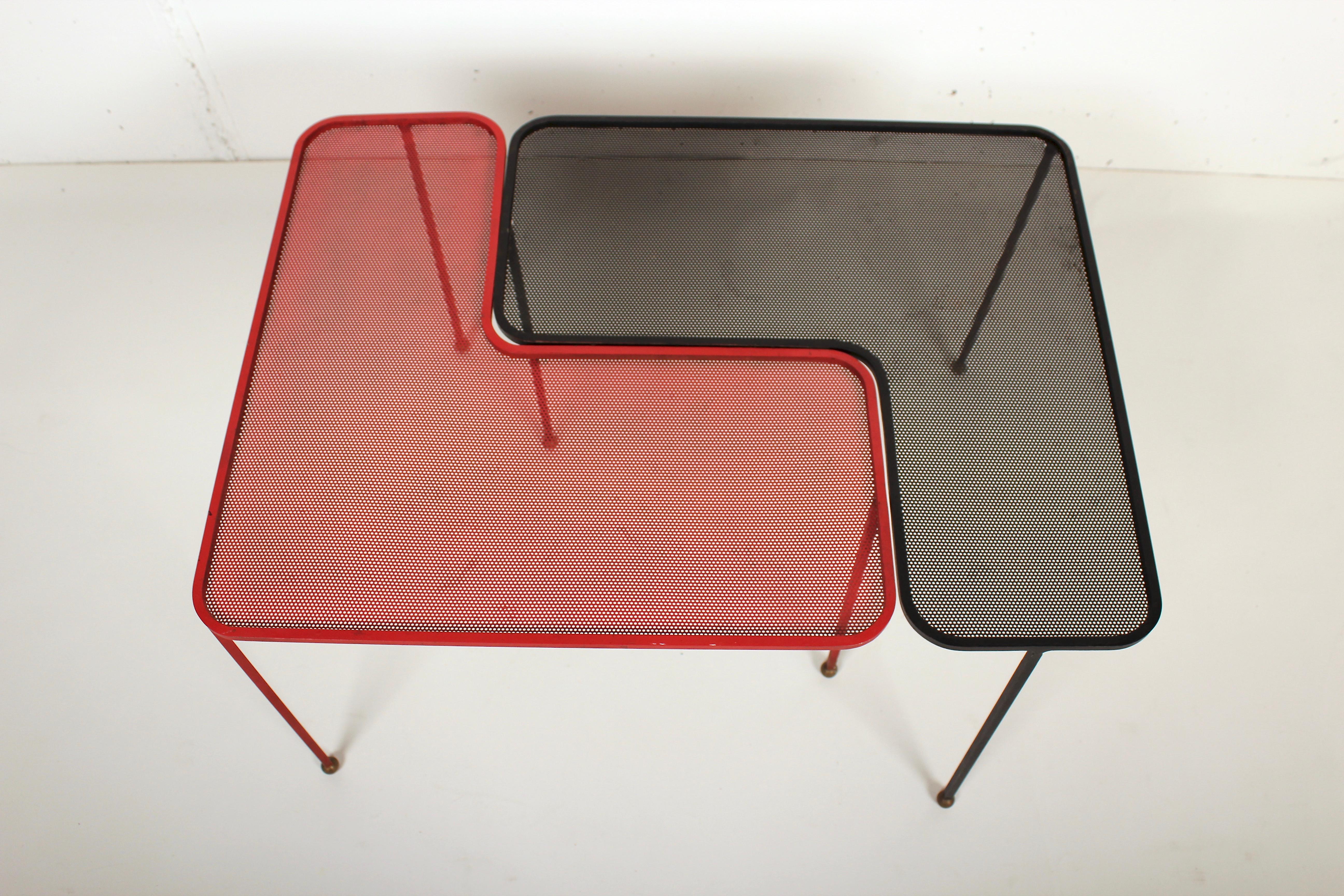 Mid-20th Century Pair of Domino Tables by Mathieu Matégot, 1953 For Sale