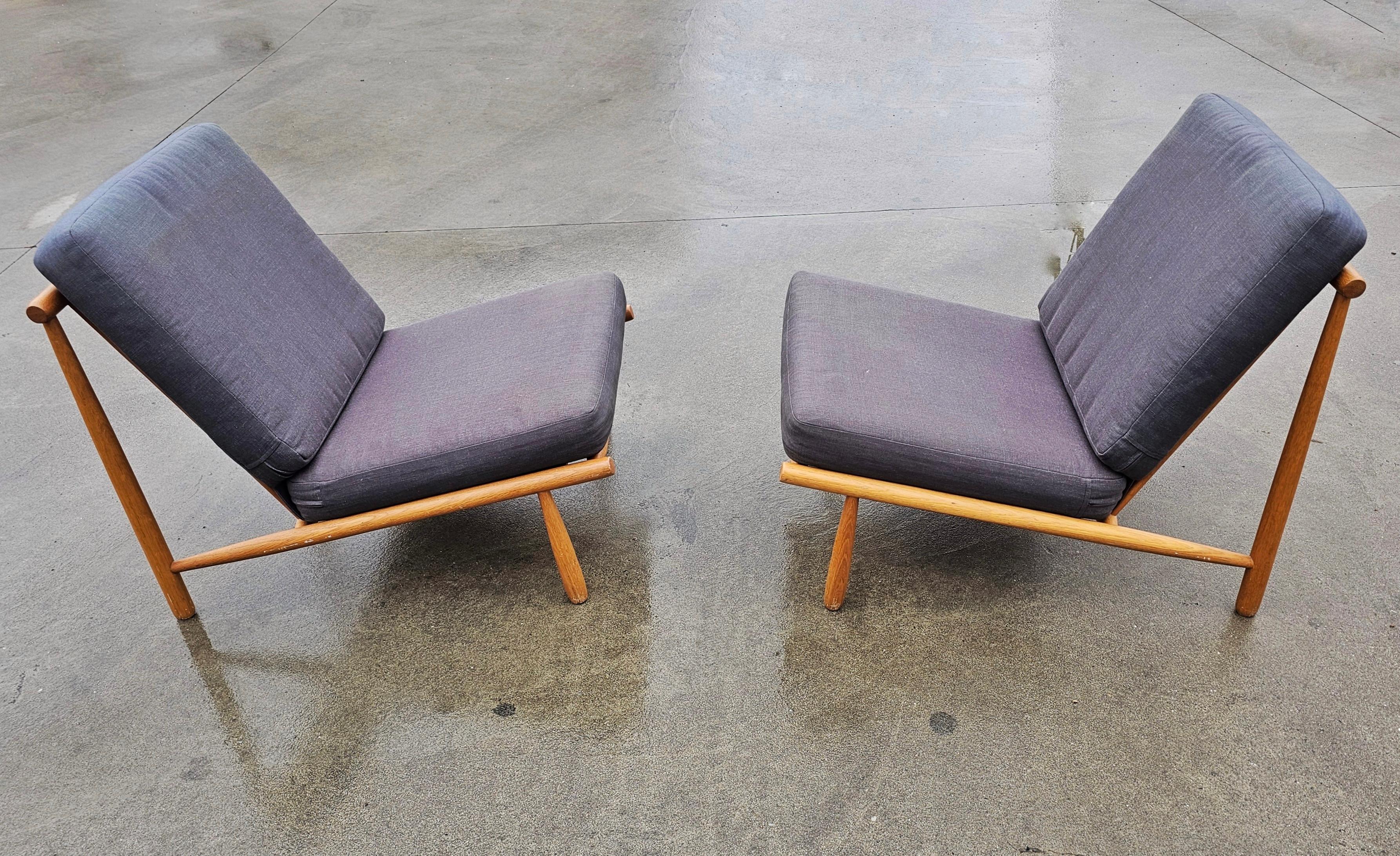 Pair of Domus Lounge Chairs by Alf Svensson for Dux Sweden, Sweden 1960s 9