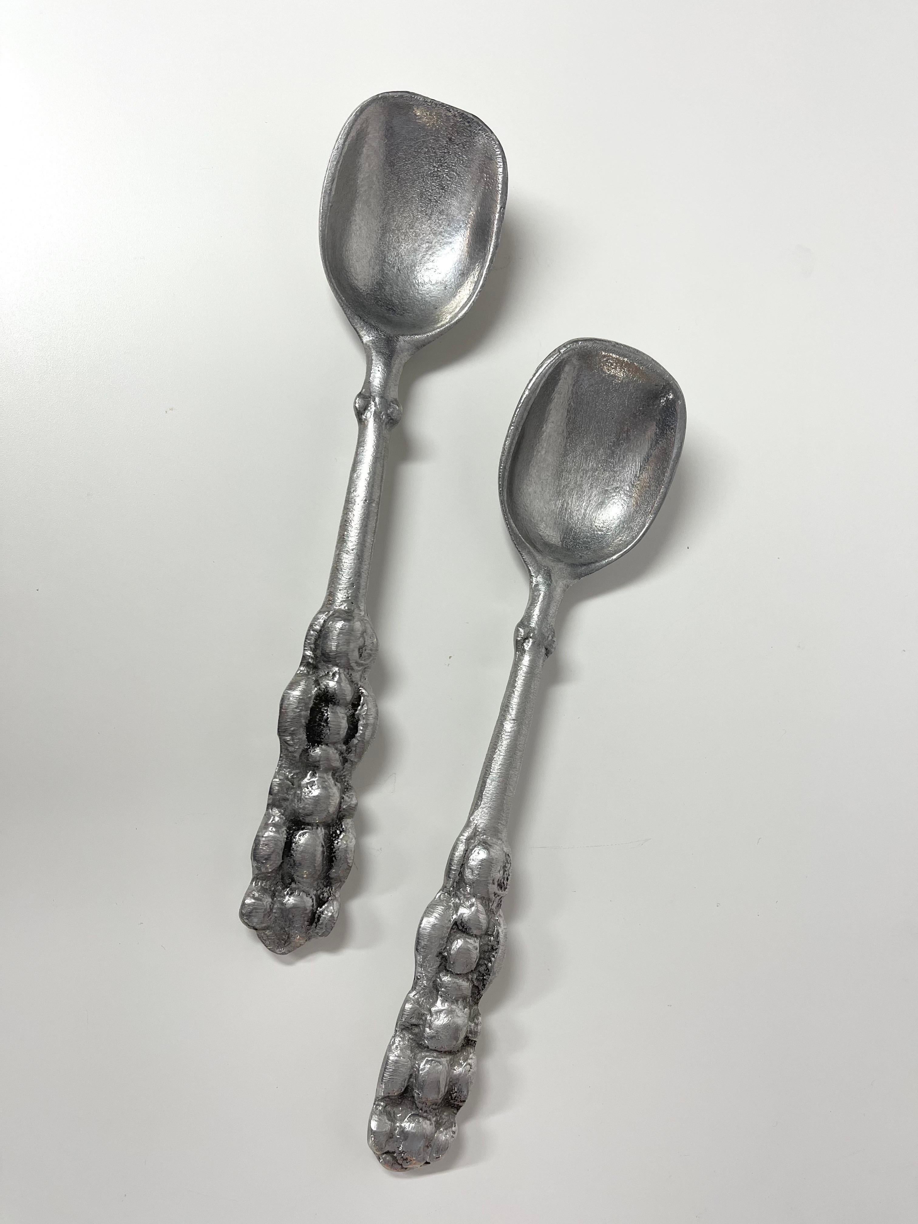 Mid-Century Modern Pair of Don Drumm Bubble Spoons  For Sale