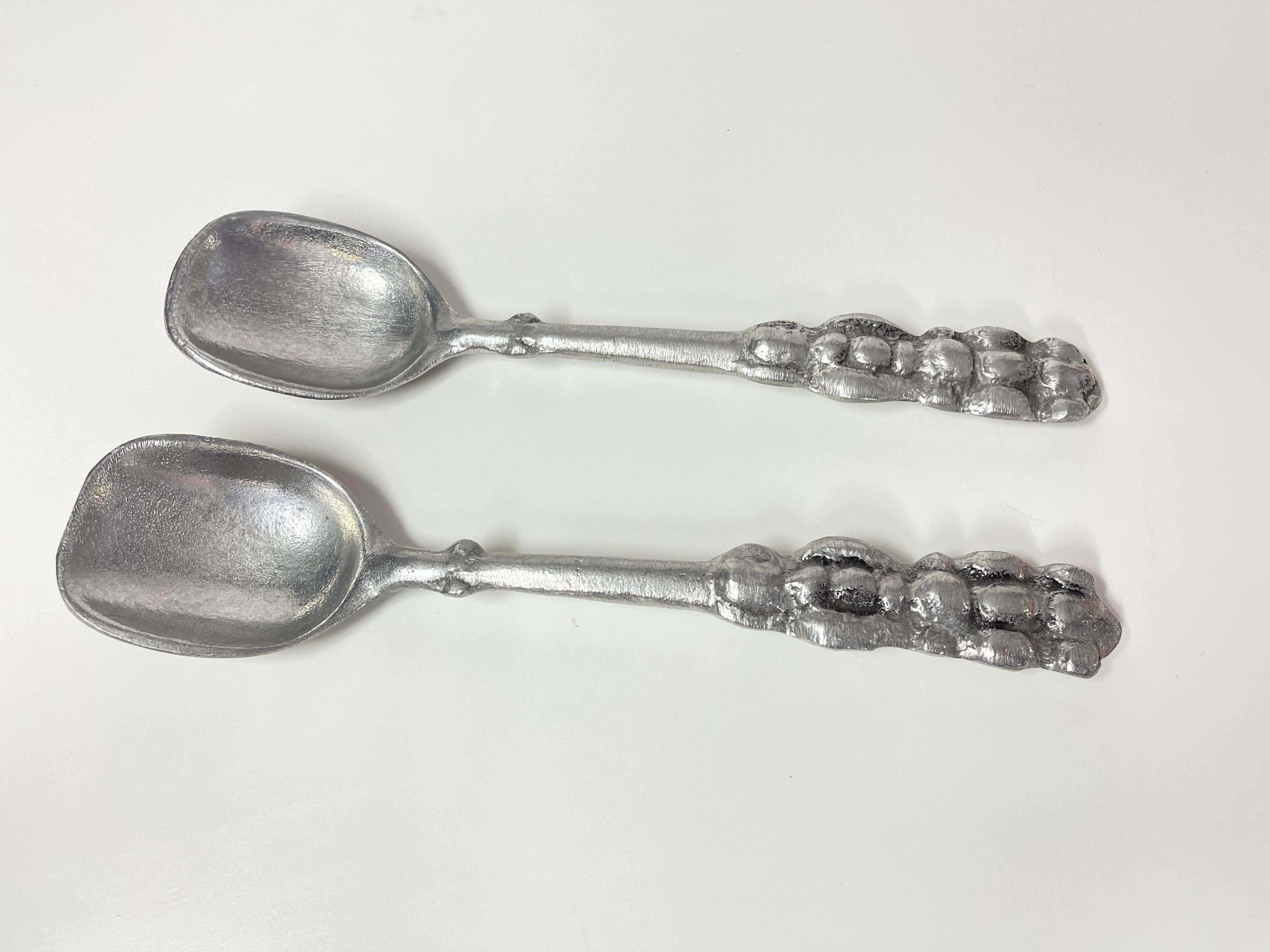 Pair of Don Drumm Bubble Spoons  In Excellent Condition For Sale In Redding, CT