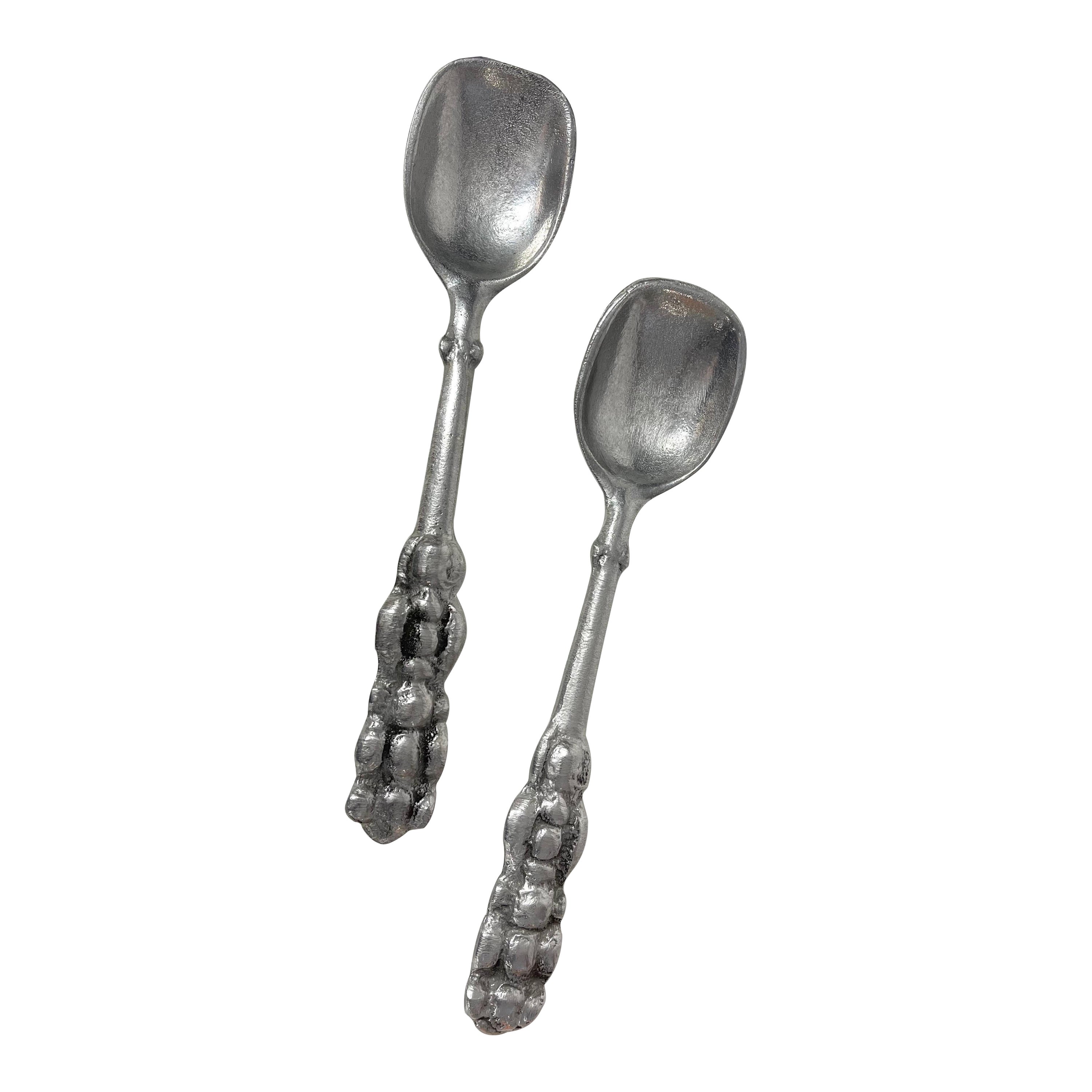 Pair of Don Drumm Bubble Spoons For Sale