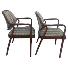 Pair of Don Petit for Knoll International Bentwood Armchairs
