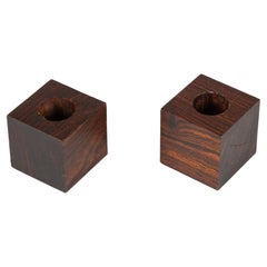 Pair of Don Shoemaker Block Candle Holders