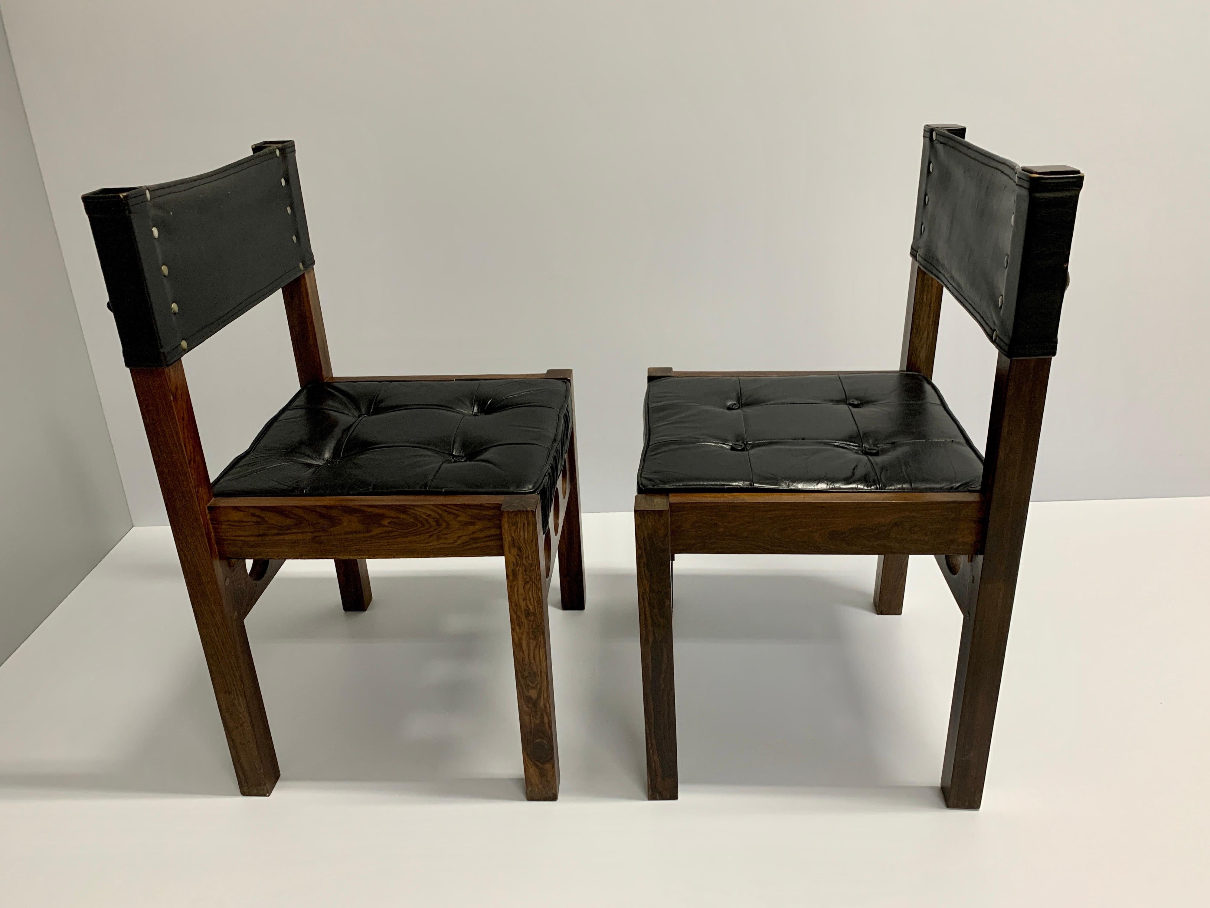 Mid-Century Modern Paire de chaises de salle à manger Don Shoemaker en vente