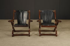 Paar 'Swinger'-Stühle aus Rosenholz und Leder von Don Shoemaker, 1960er Jahre, signiert