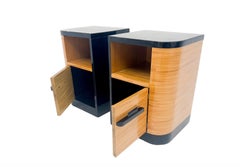 Pair of Donald Deskey Art Deco Bedroom Nightstands