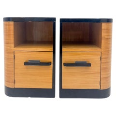 Pair of Donald Deskey Art Deco Bedroom Nightstands