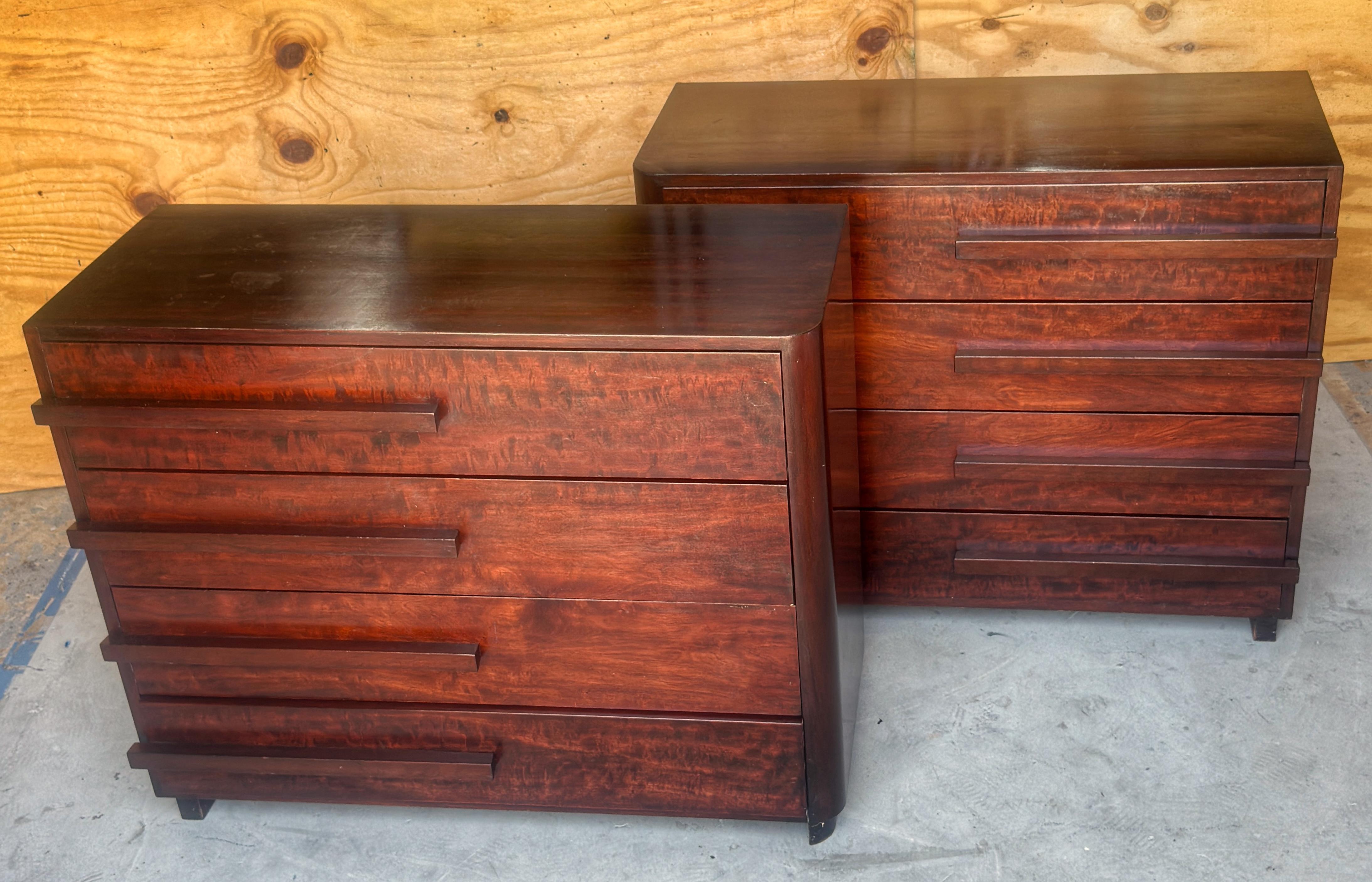Pair of Donald Deskey Streamlined Art Deco Chests, USA, Circa 1930s For Sale 2