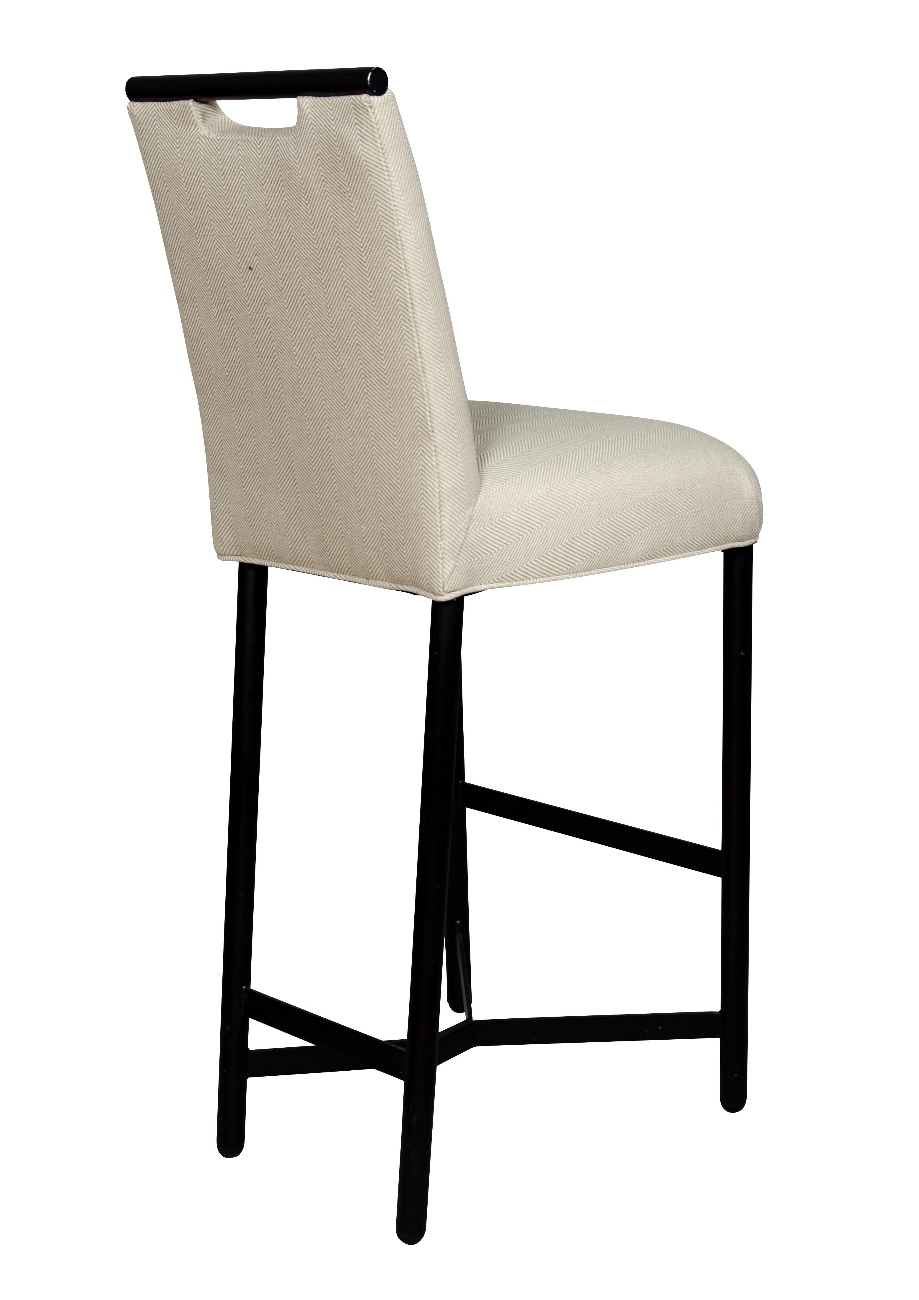 Pair of Donghia Ebonized Bar Chairs For Sale 6