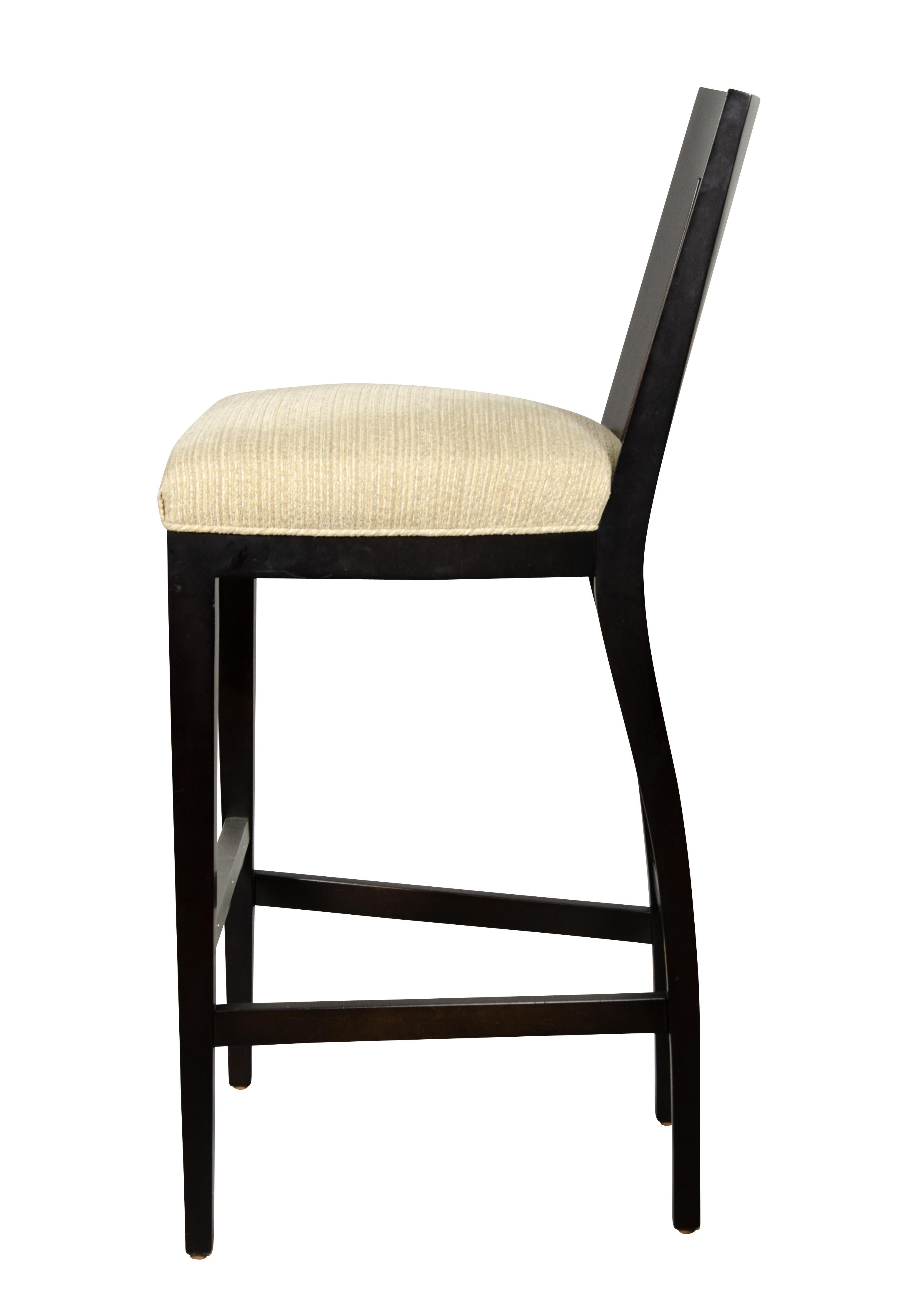 Pair of Donghia Ebonized Bar Chairs For Sale 6