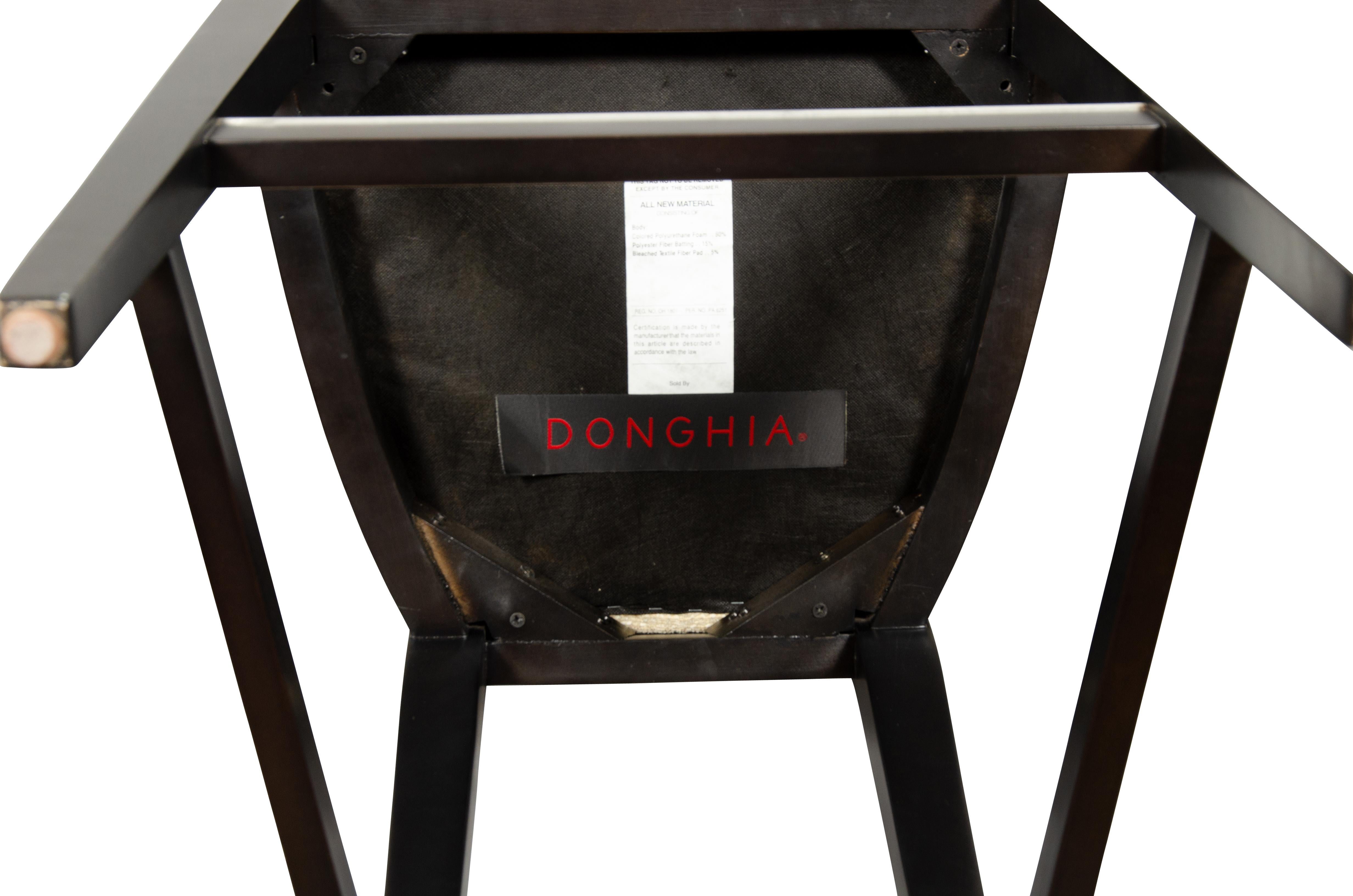 Paire de chaises de bar Donghia ébénisées en vente 10