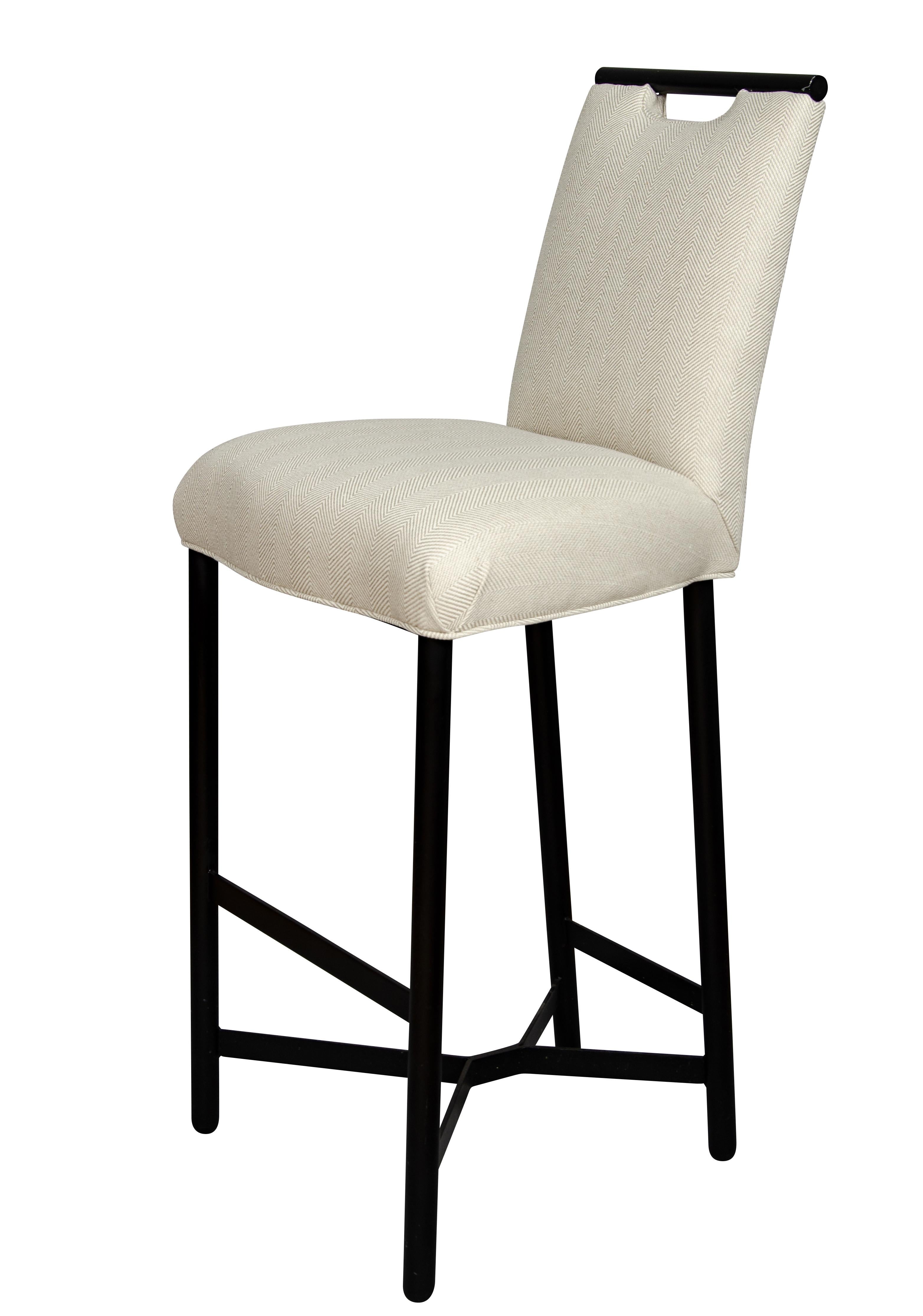 Pair of Donghia Ebonized Bar Chairs For Sale 12