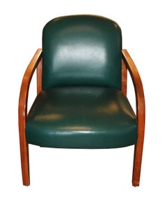 Pair of Donghia Leather Midcentury Armchairs